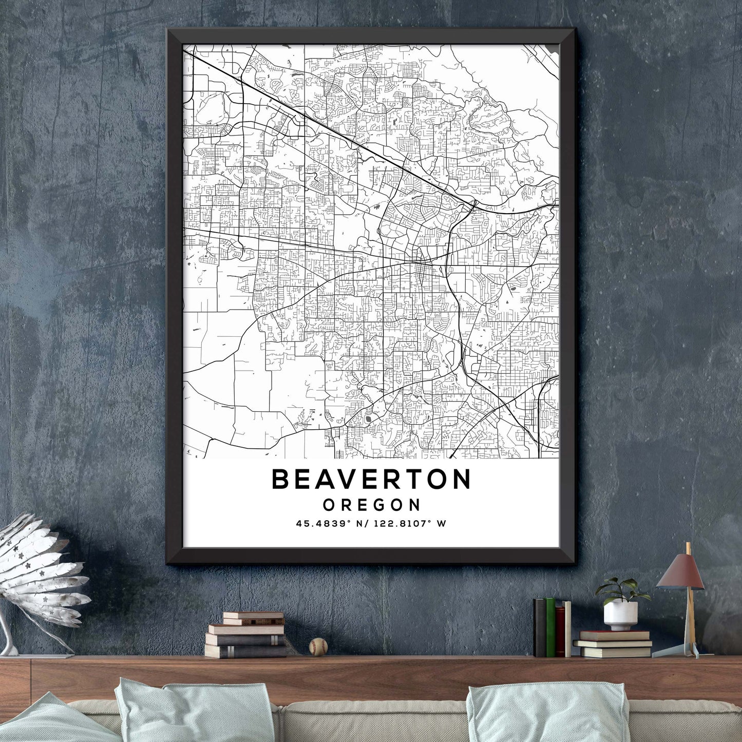 Beaverton, Oregon Map Print