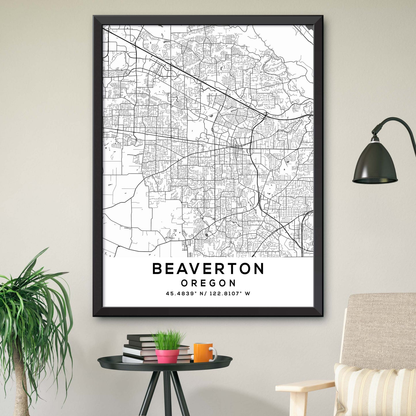 Beaverton, Oregon Map Print