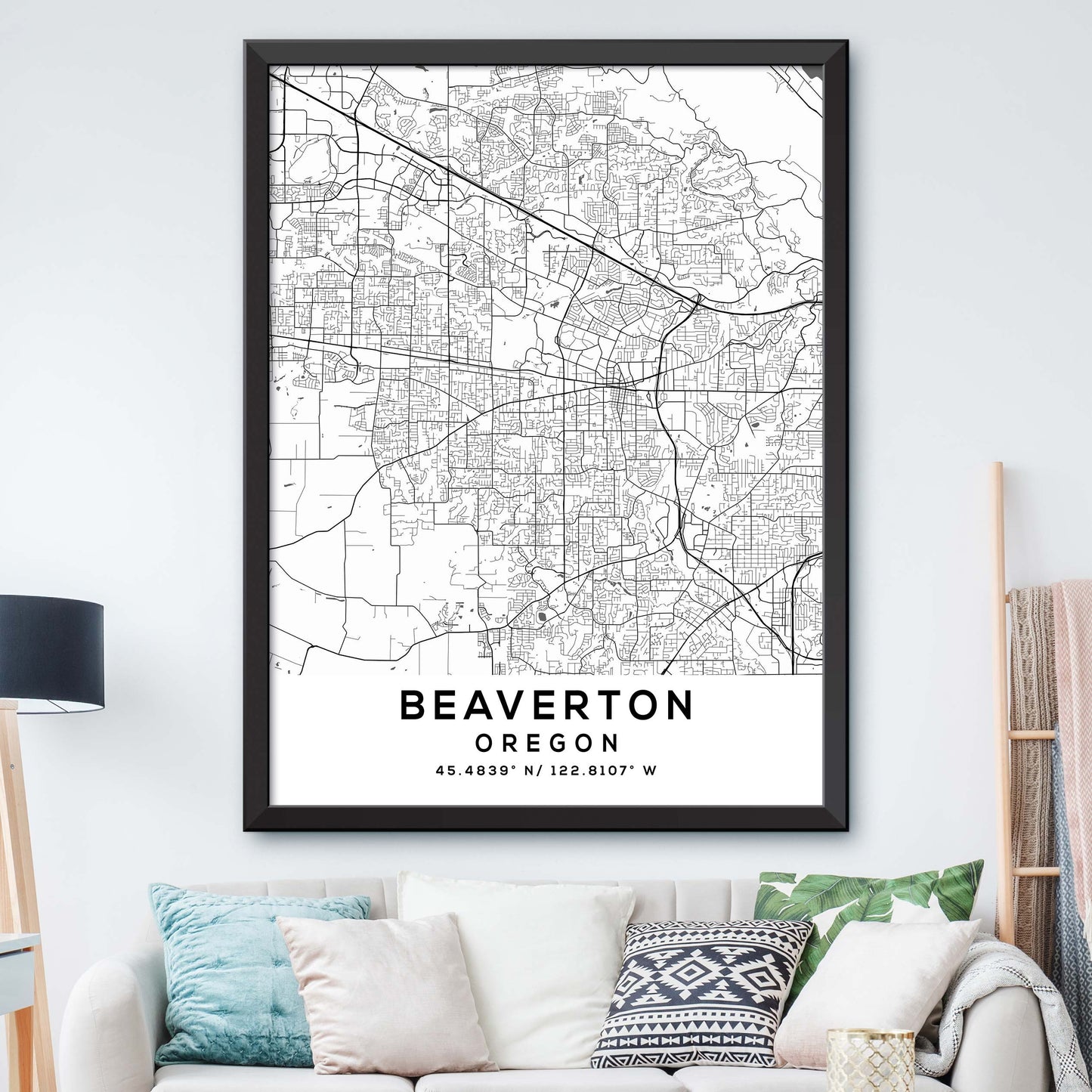 Beaverton, Oregon Map Print