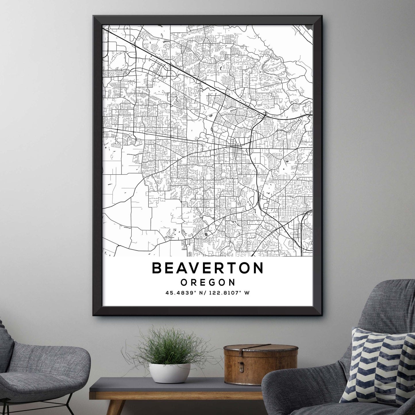 Beaverton, Oregon Map Print