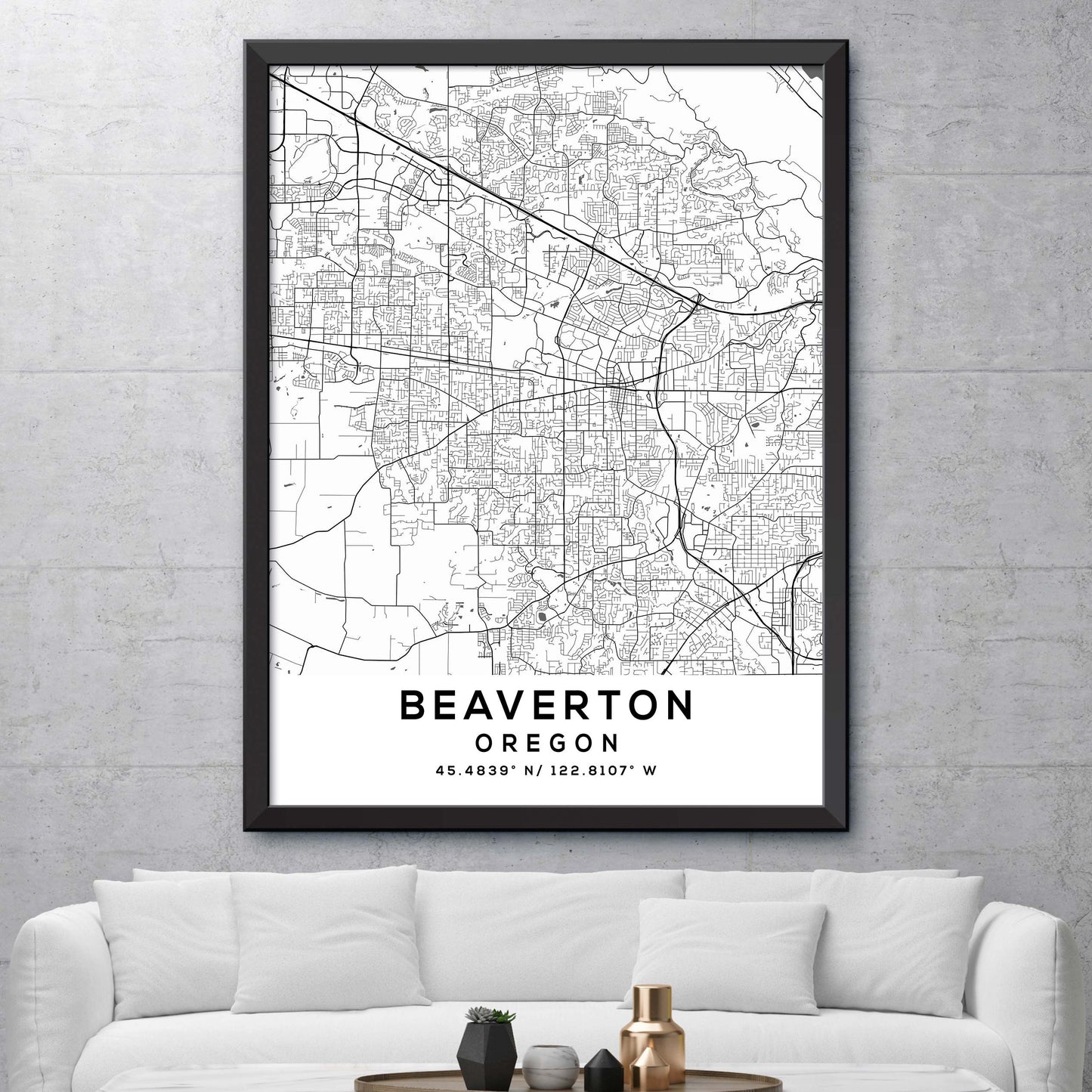 Beaverton, Oregon Map Print