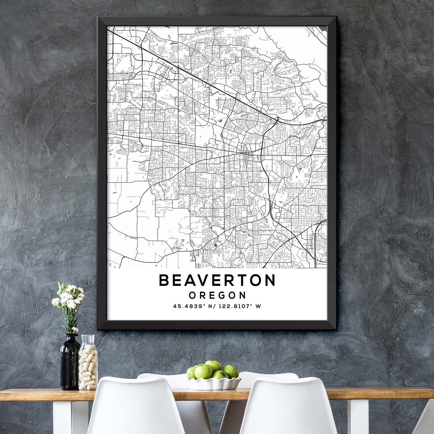 Beaverton, Oregon Map Print