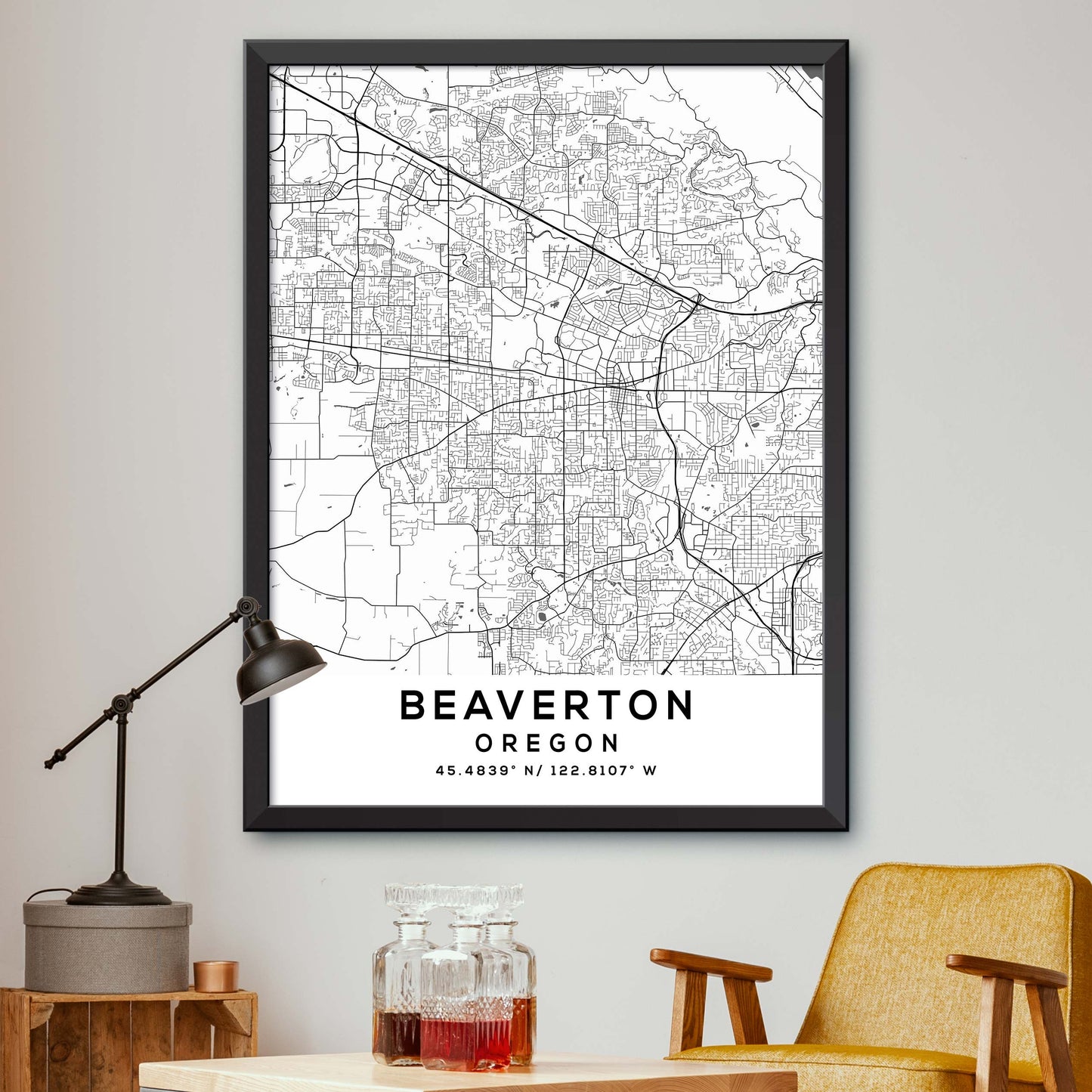 Beaverton, Oregon Map Print