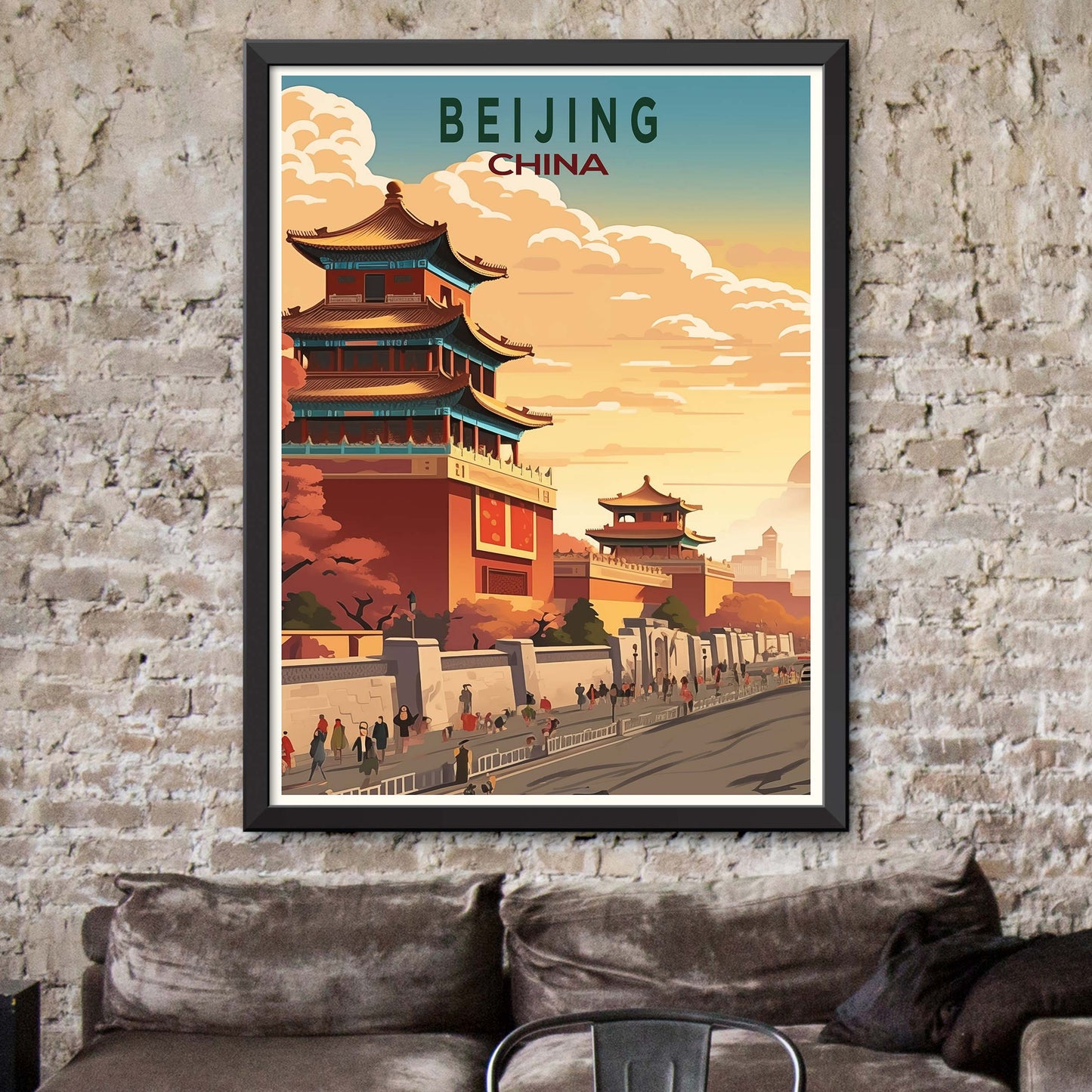 Beijing Travel Print Wall Art Beijing Wall Hanging Home Décor Gift Beijing Art