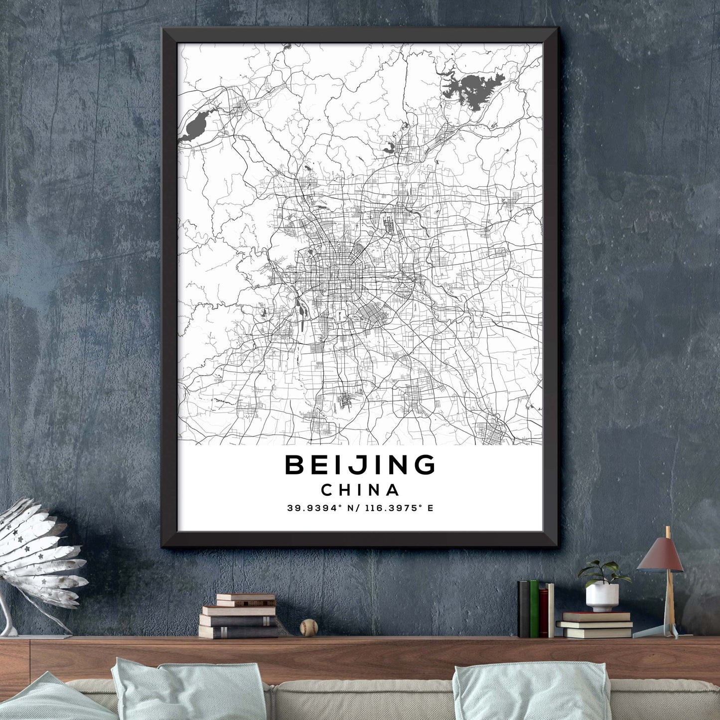 Beijing, China Map Print