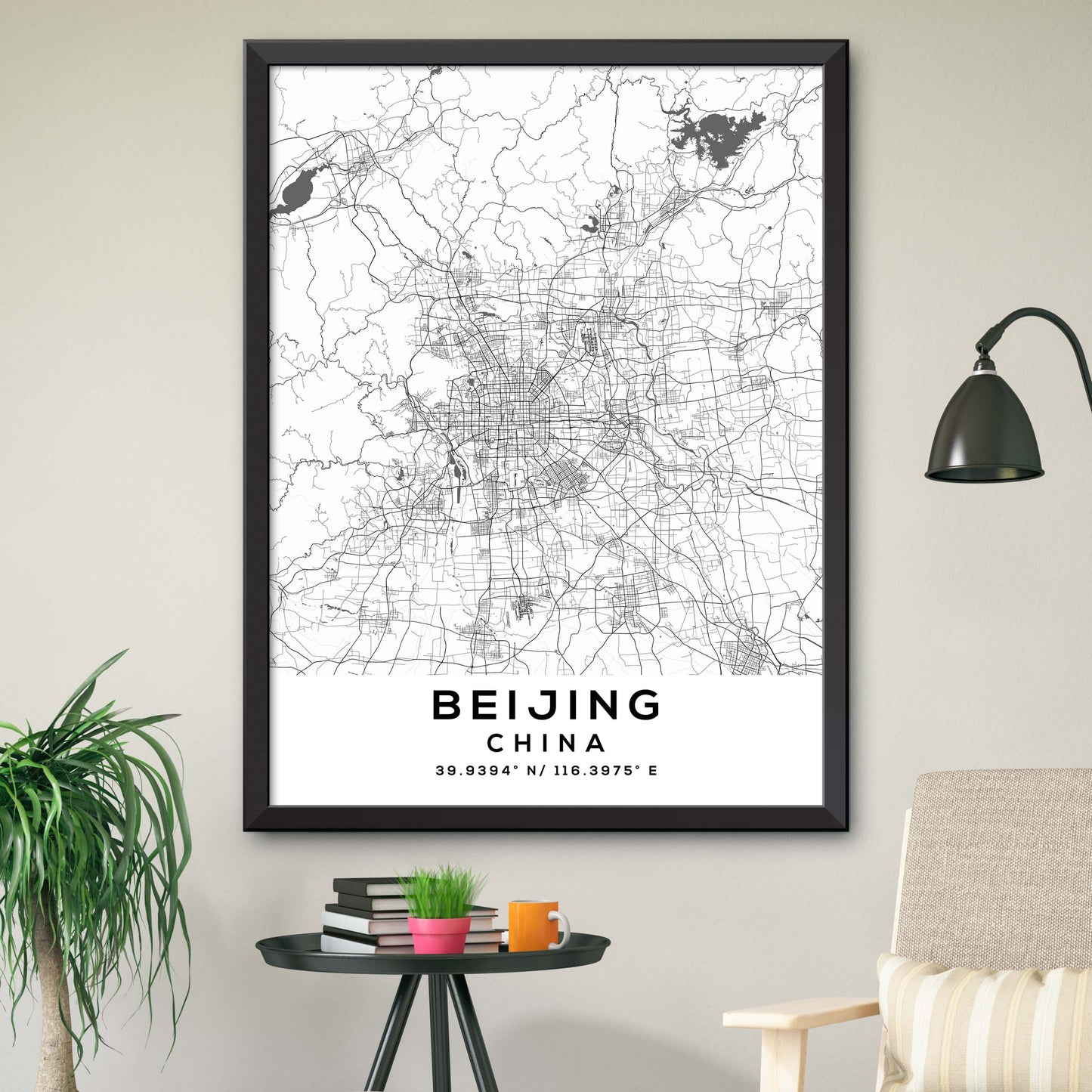 Beijing, China Map Print