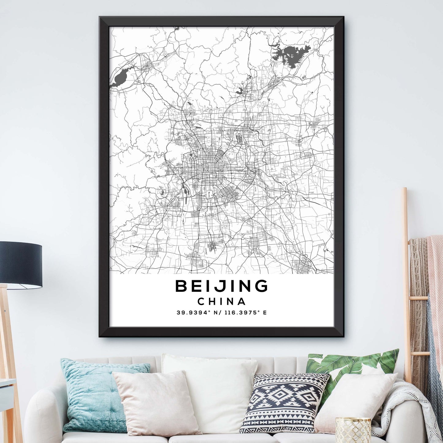 Beijing, China Map Print