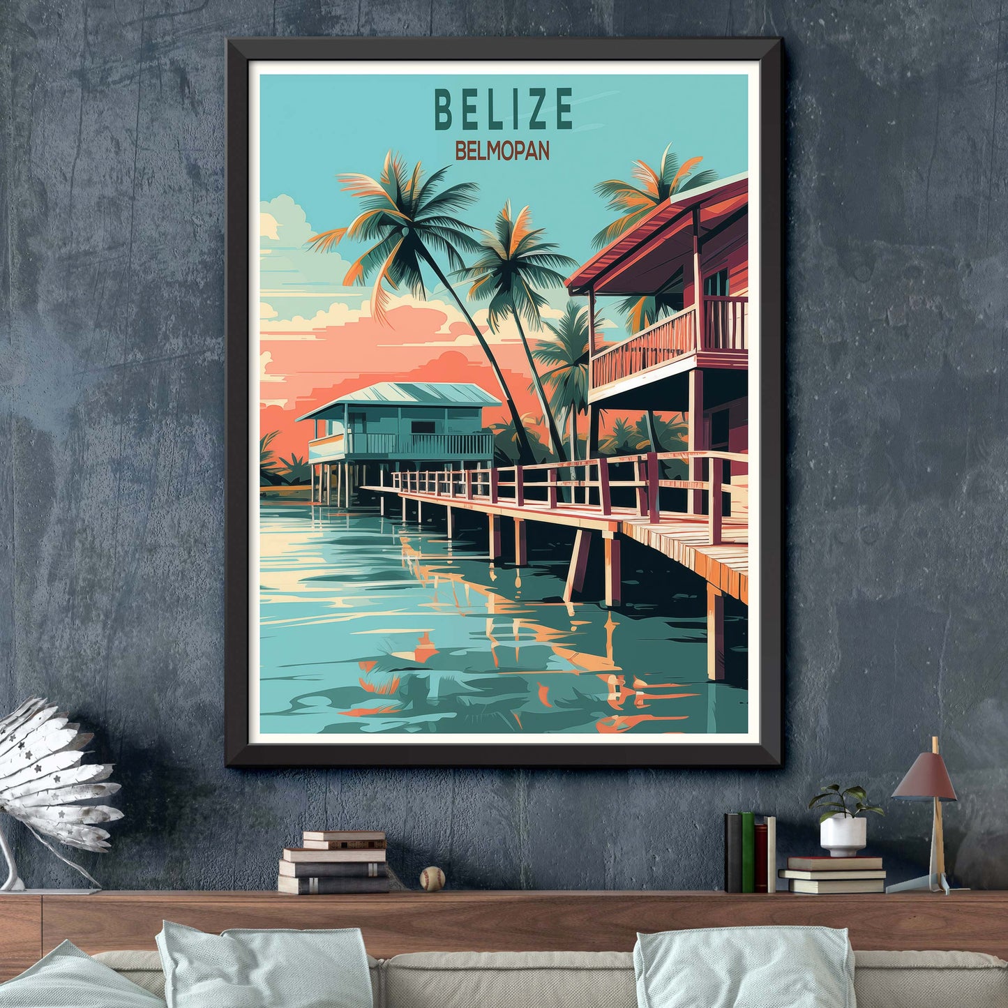 Belize Belmopan Travel Poster