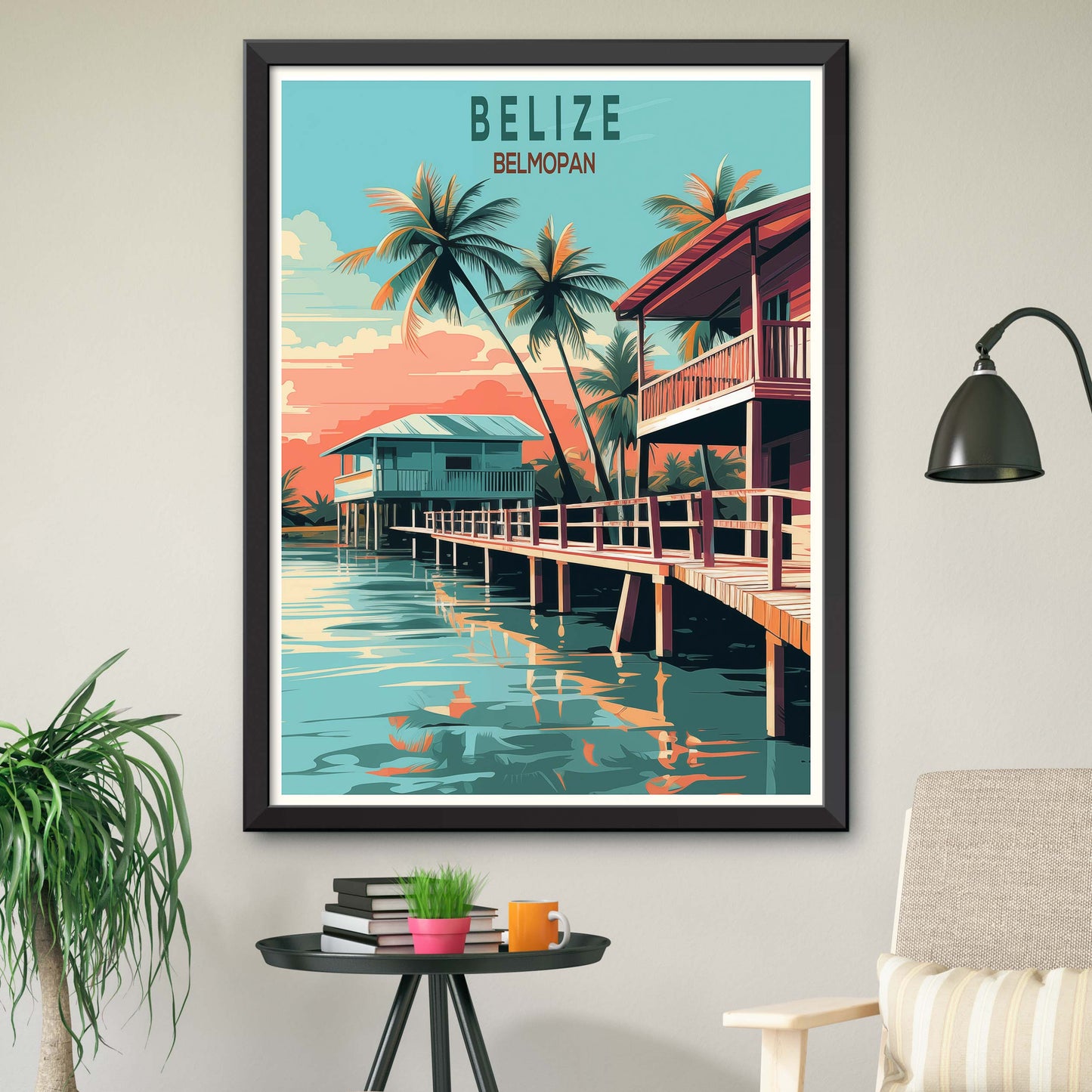 Belize Belmopan Travel Poster