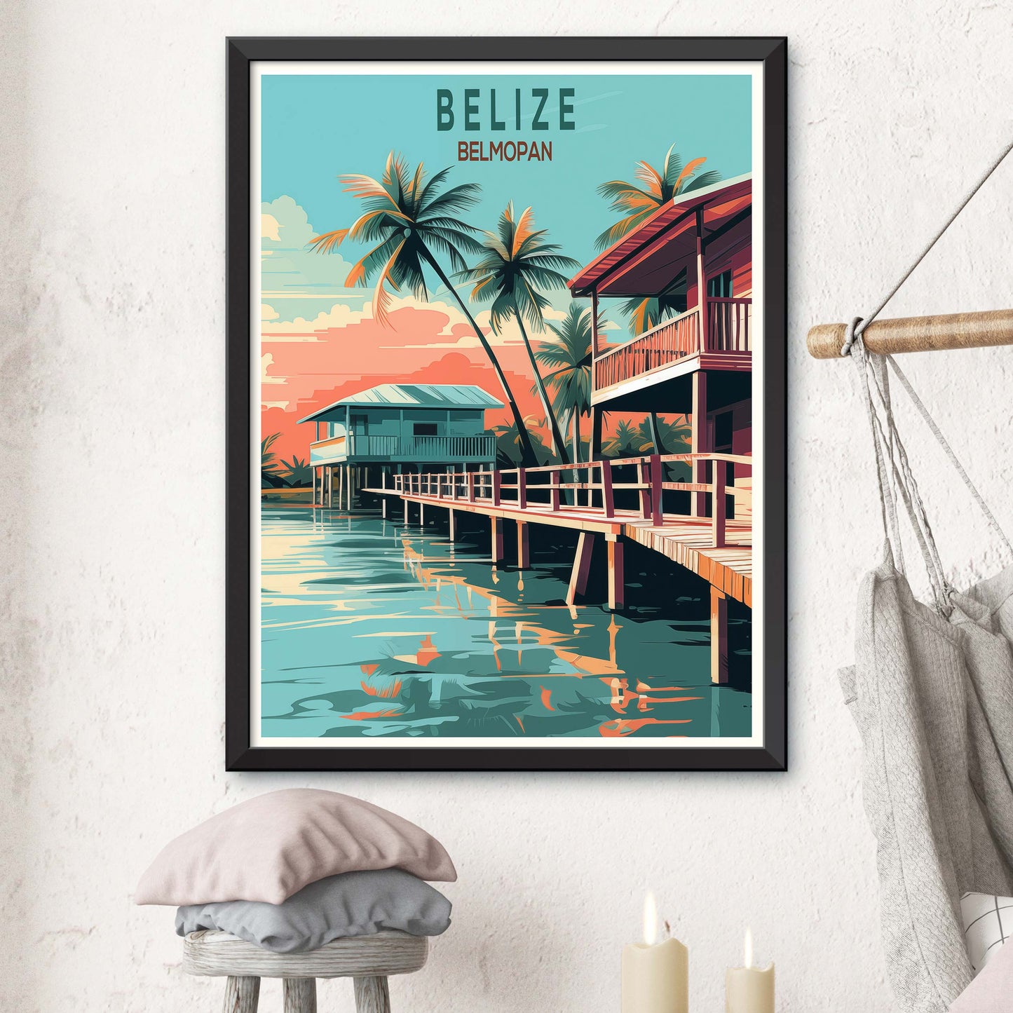 Belize Belmopan Travel Poster