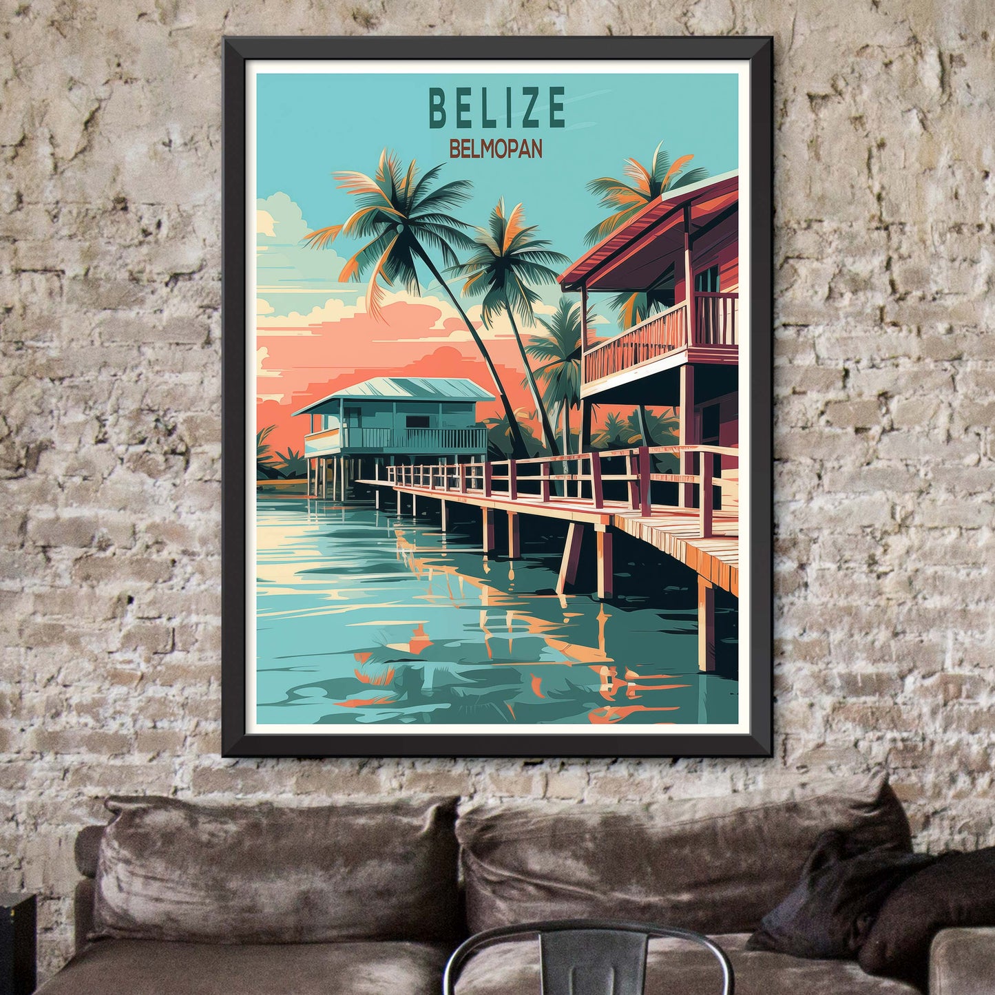 Belize Belmopan Travel Poster