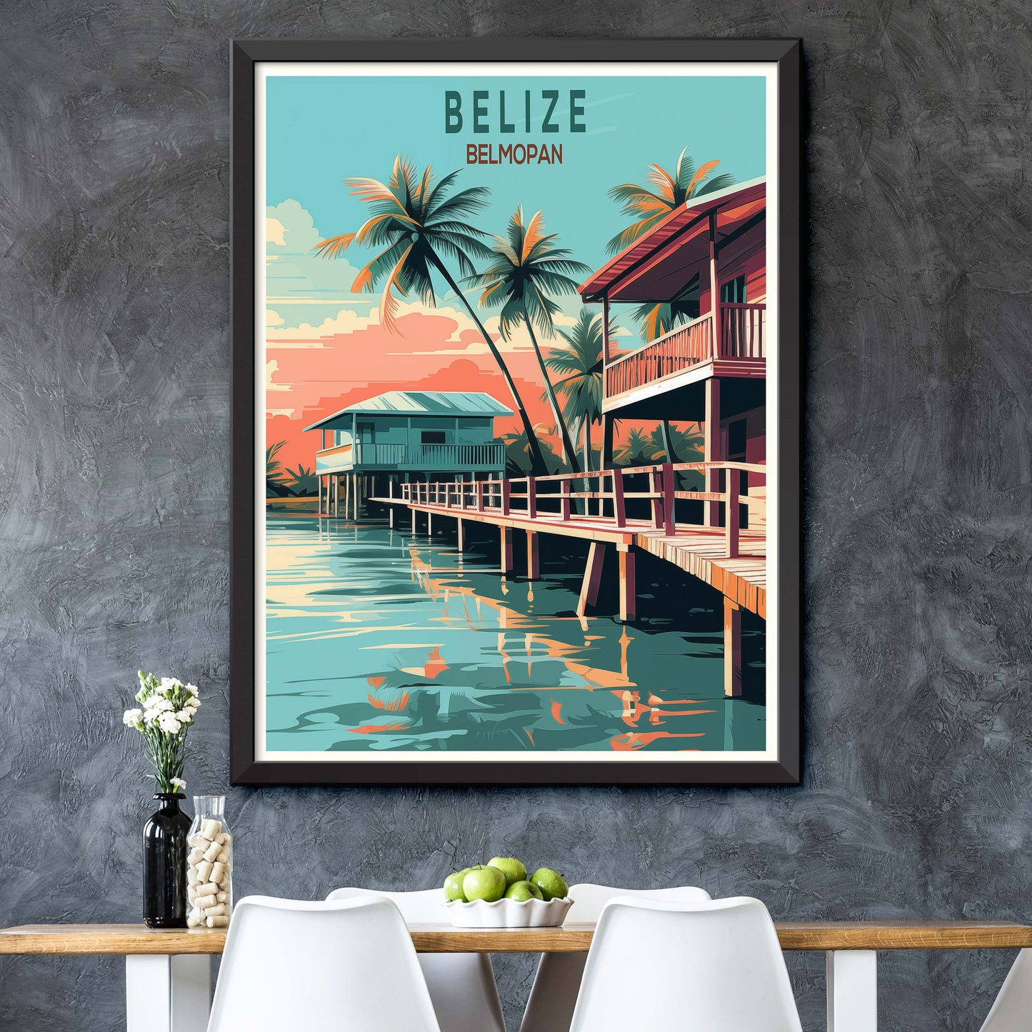 Belize Belmopan Travel Poster