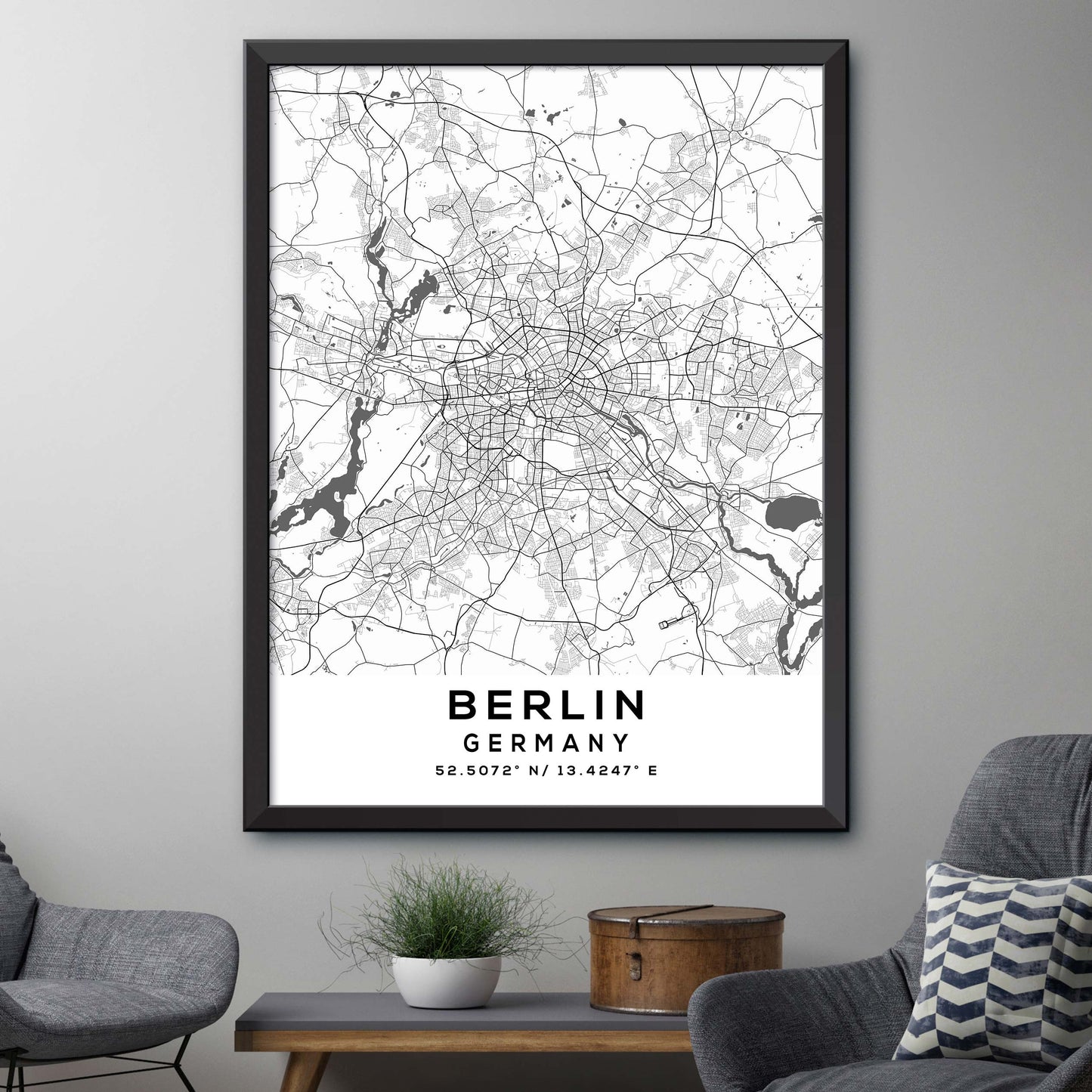 Berlin, Germany Map Print