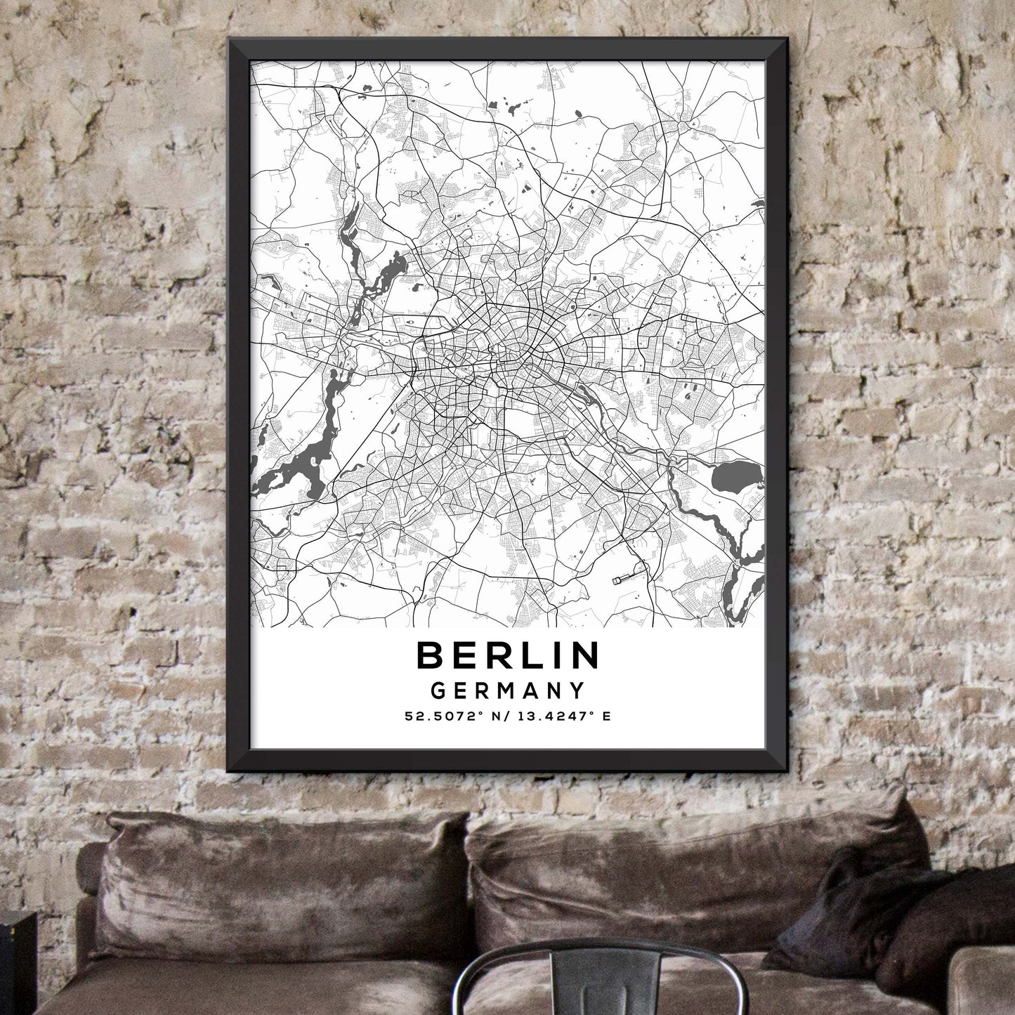 Berlin, Germany Map Print