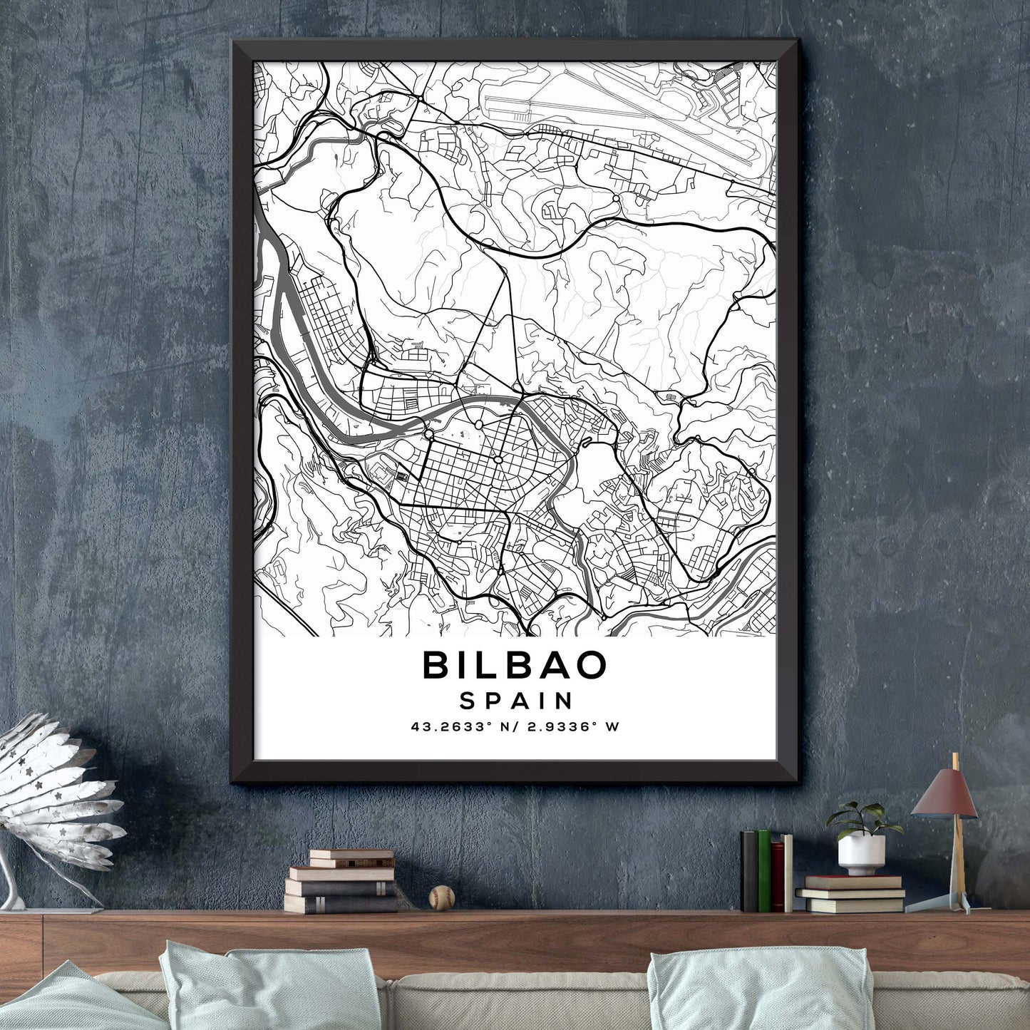 Bilbao, Spain Map Print