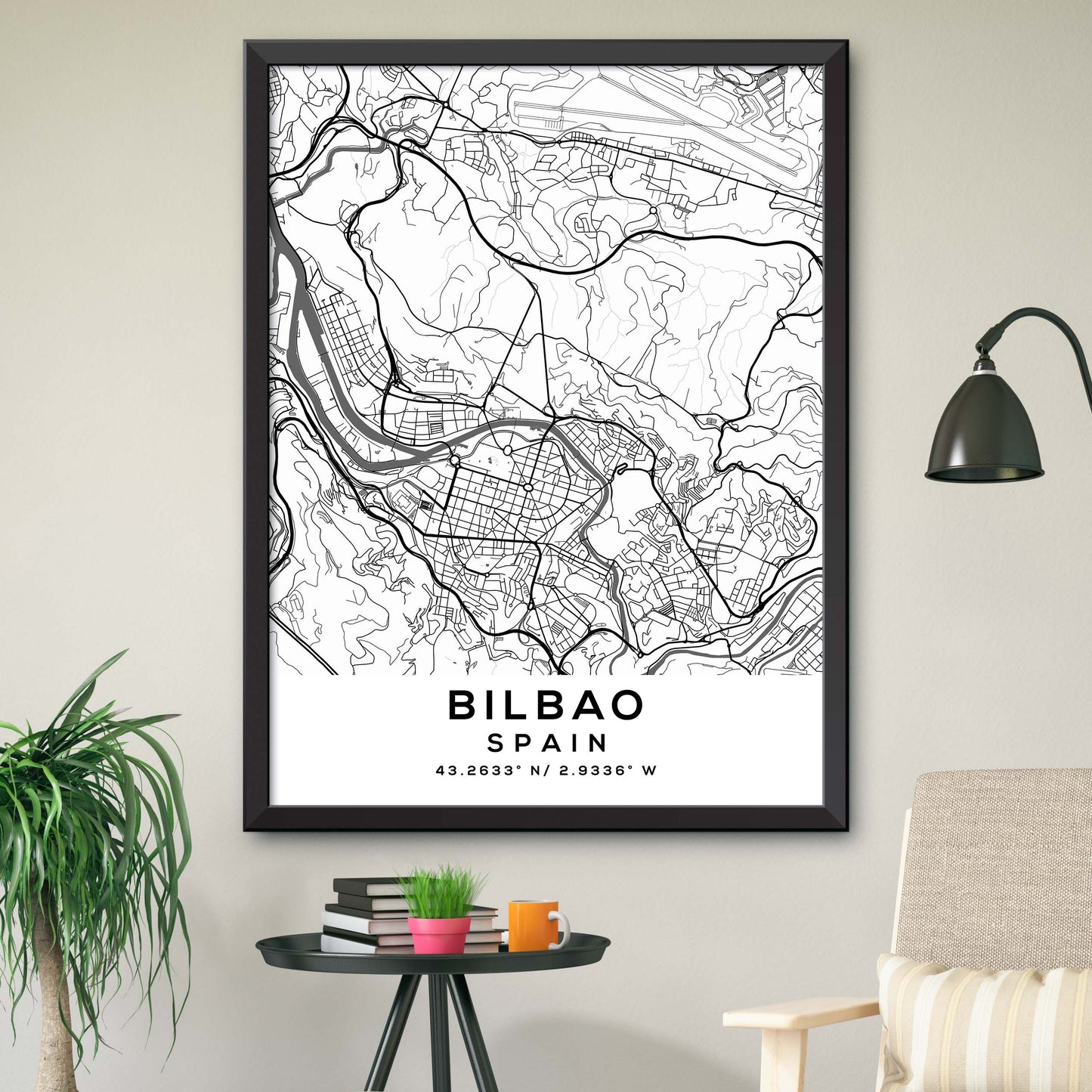 Bilbao, Spain Map Print