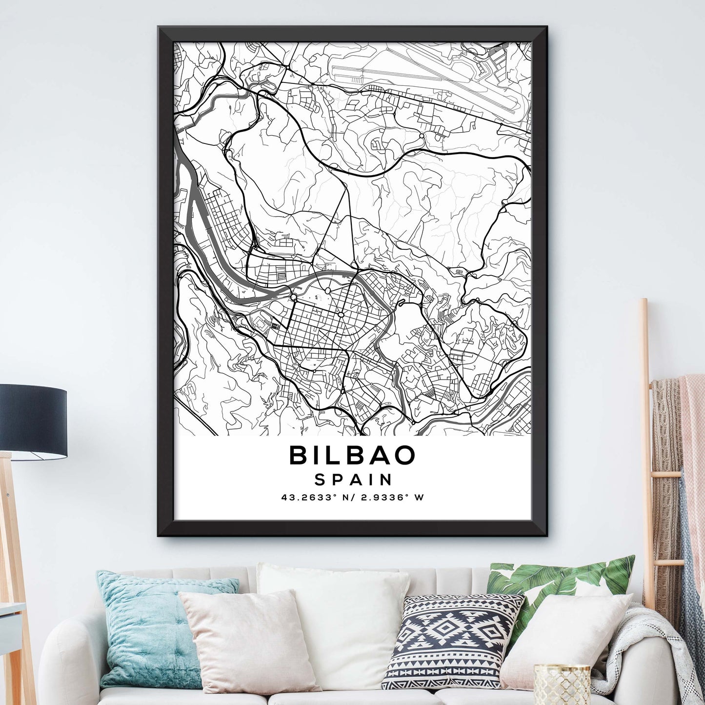 Bilbao, Spain Map Print