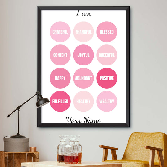 Pink Affirmations Print