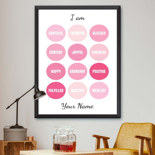 "I Am Grateful" Personalized Poster