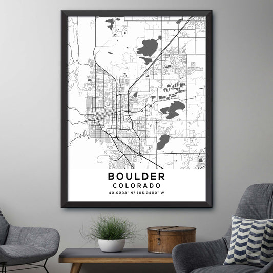 Boulder, Colorado Map Print