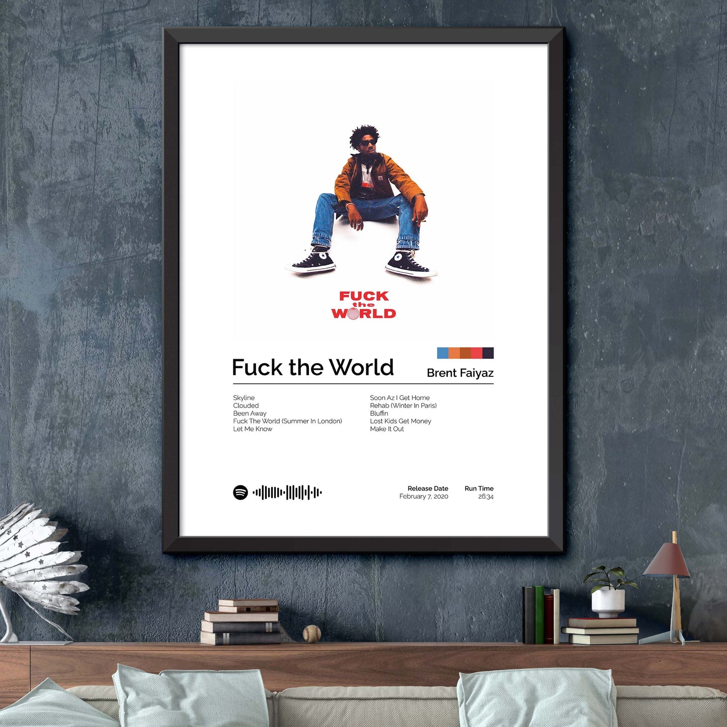 Brent Faiyaz - Fuck the World Album Cover Print