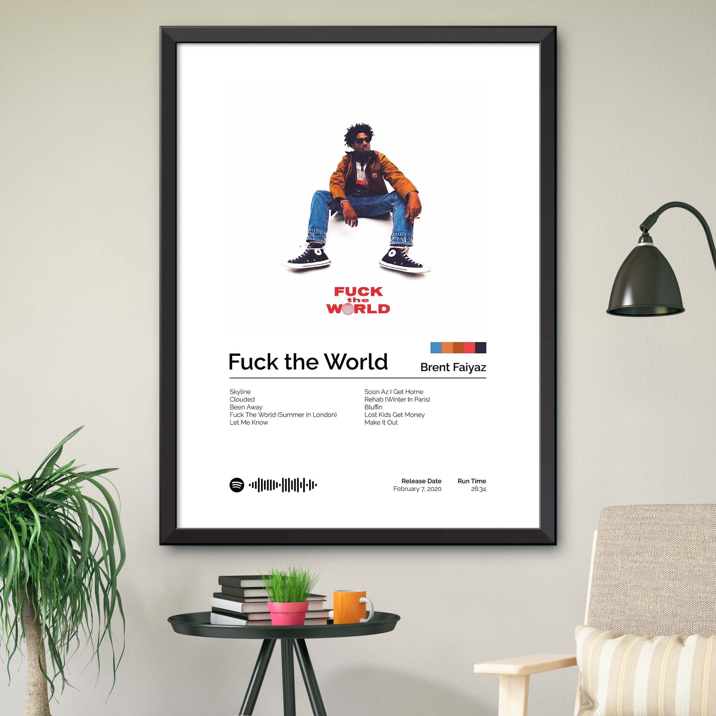 Brent Faiyaz - Fuck the World Album Cover Print