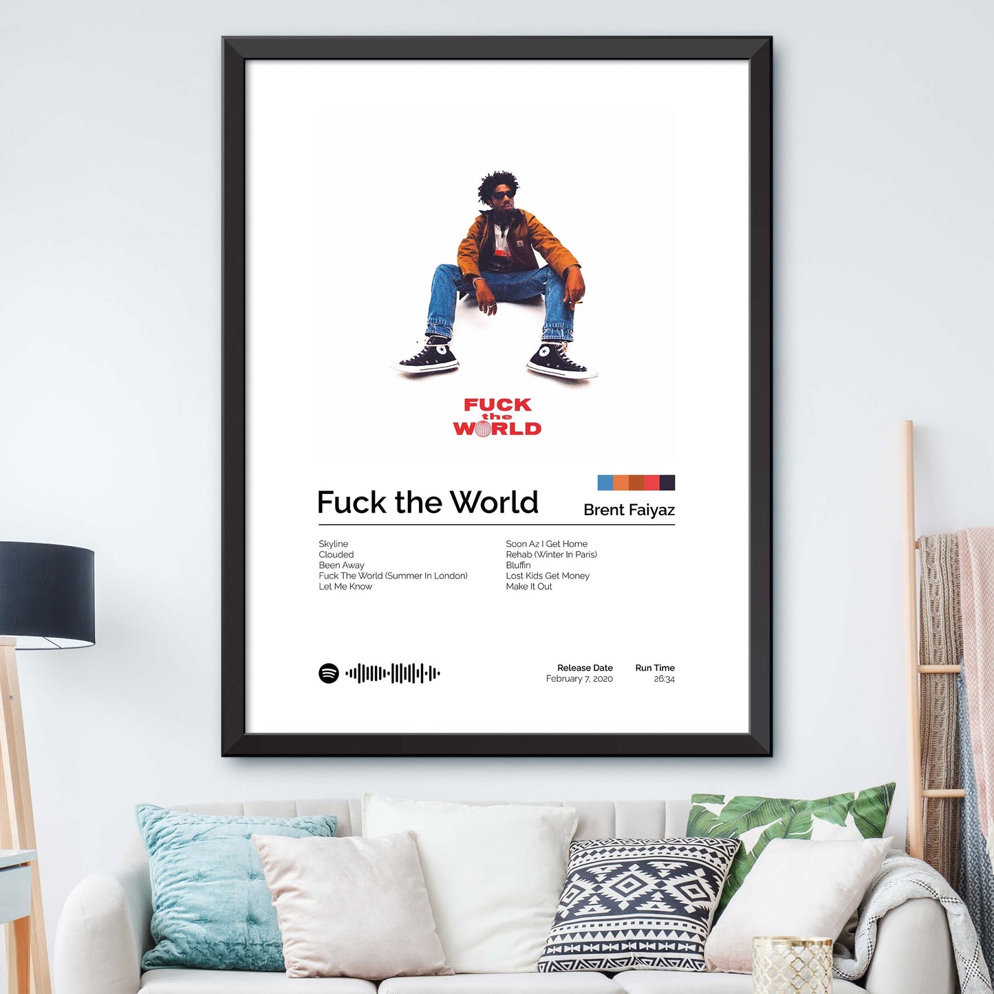 Brent Faiyaz - Fuck the World Album Cover Print