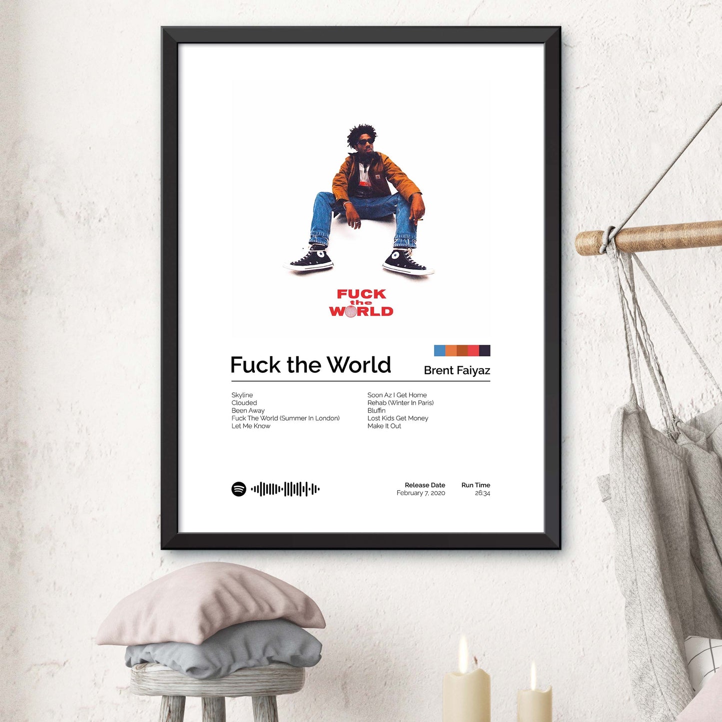 Brent Faiyaz - Fuck the World Album Cover Print