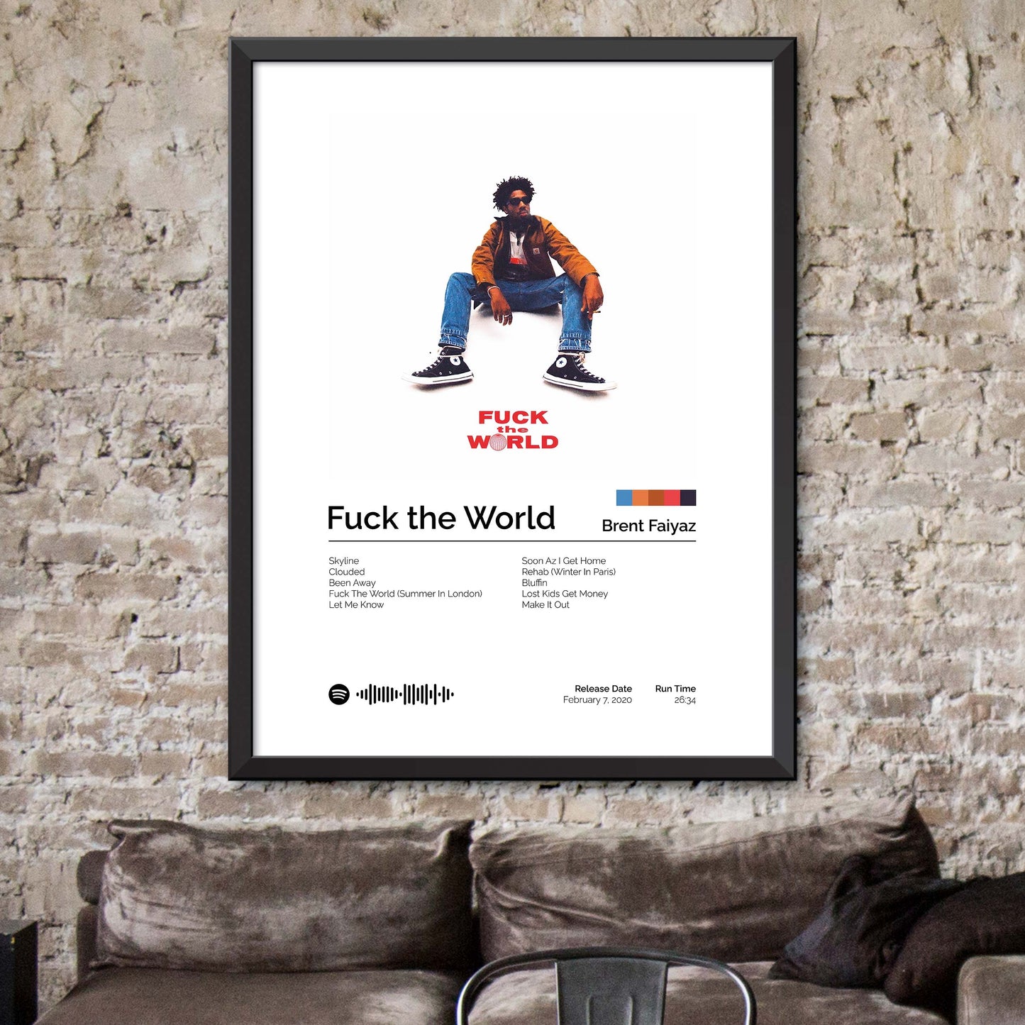 Brent Faiyaz - Fuck the World Album Cover Print