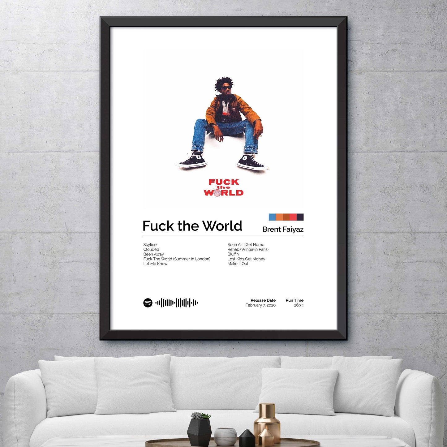 Brent Faiyaz - Fuck the World Album Cover Print