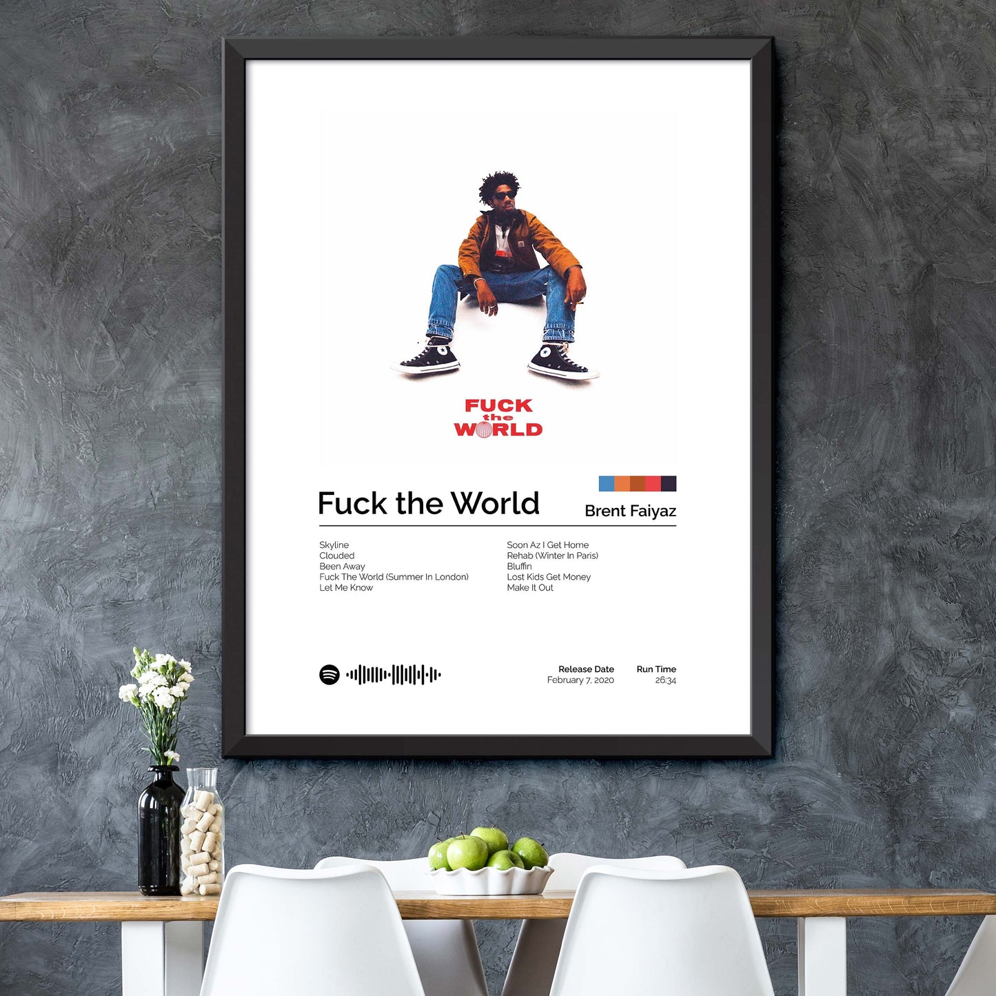 Brent Faiyaz - Fuck the World Album Cover Print