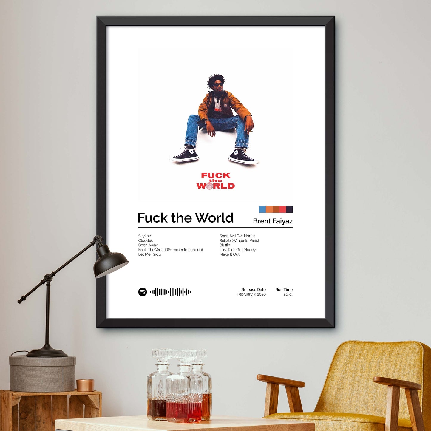 Brent Faiyaz - Fuck the World Album Cover Print