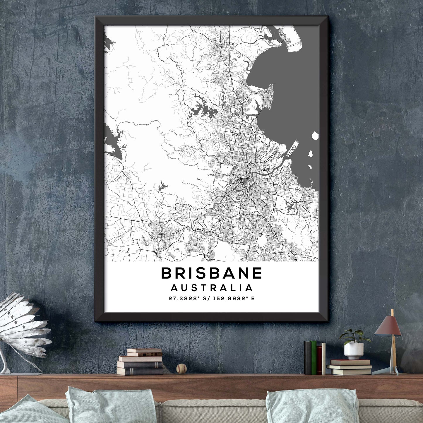 Brisbane, Australia Map Print