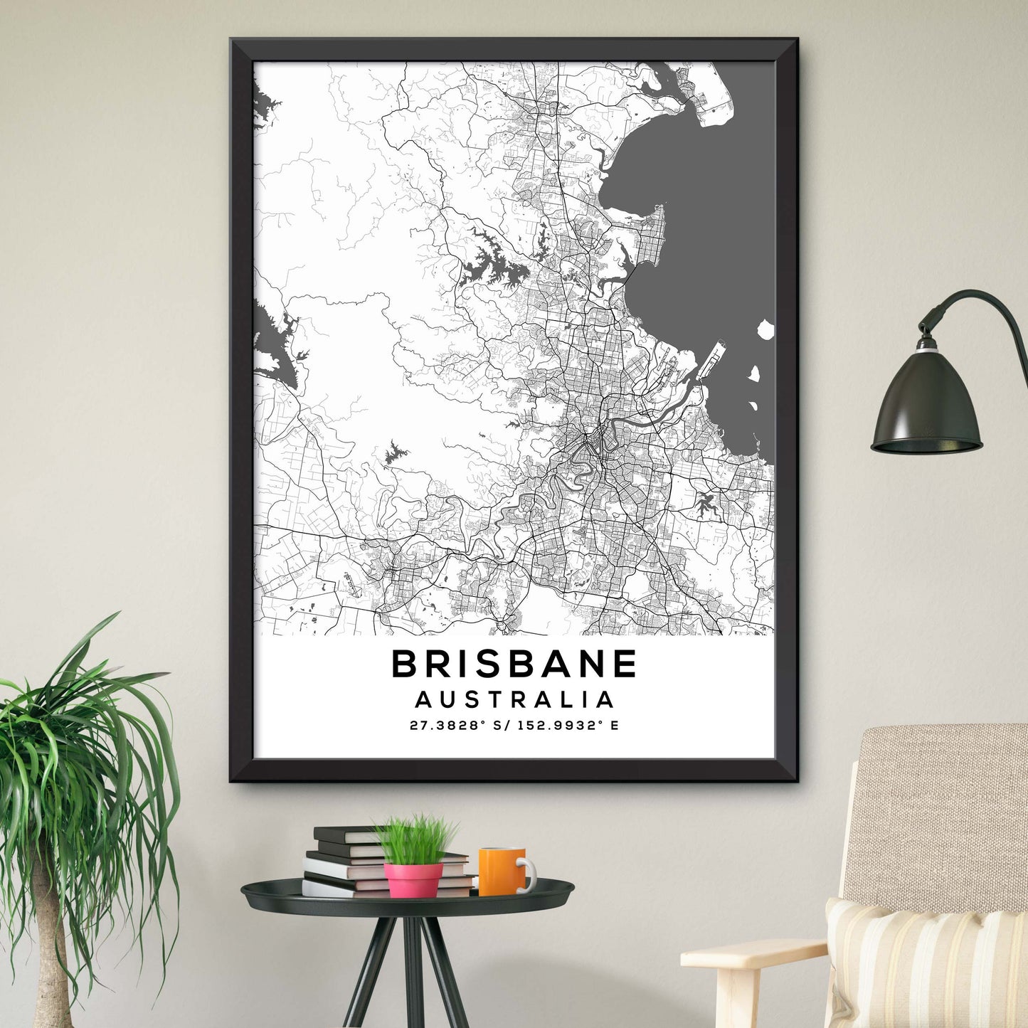 Brisbane, Australia Map Print