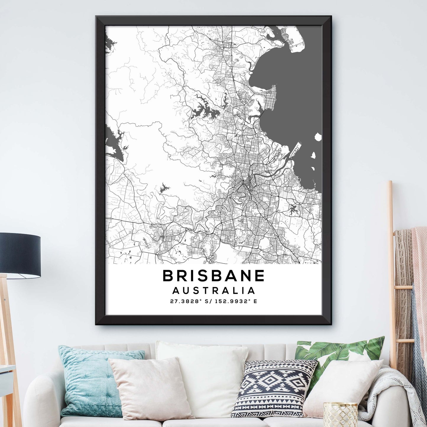 Brisbane, Australia Map Print