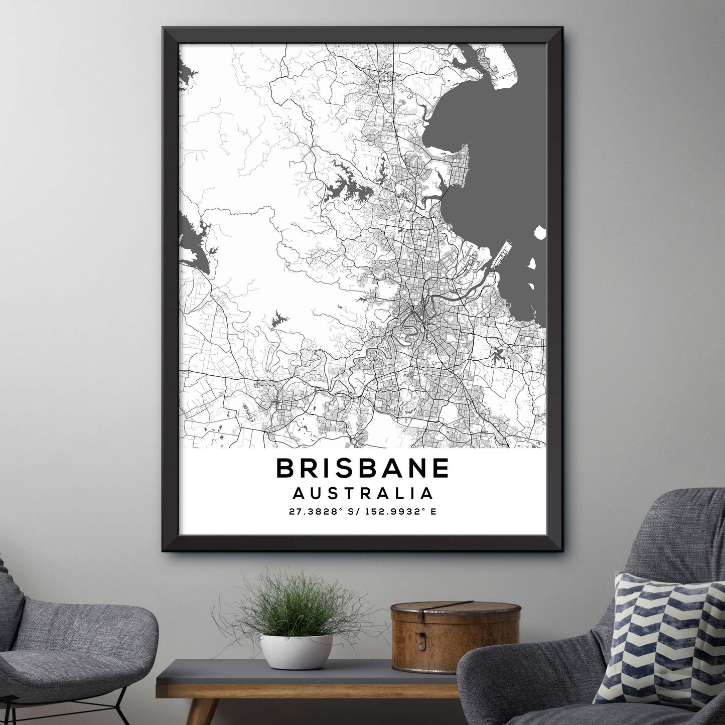 Brisbane, Australia Map Print