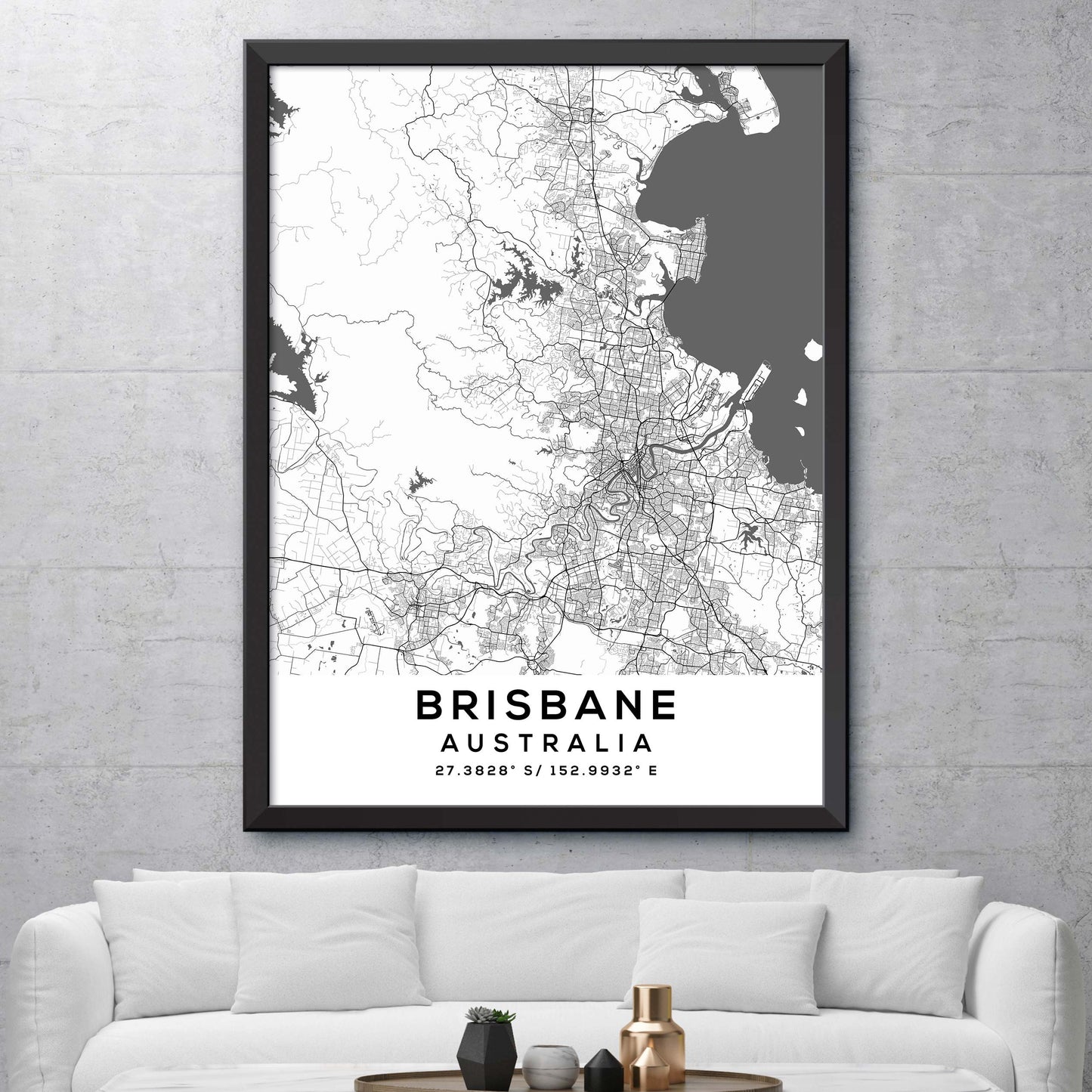 Brisbane, Australia Map Print