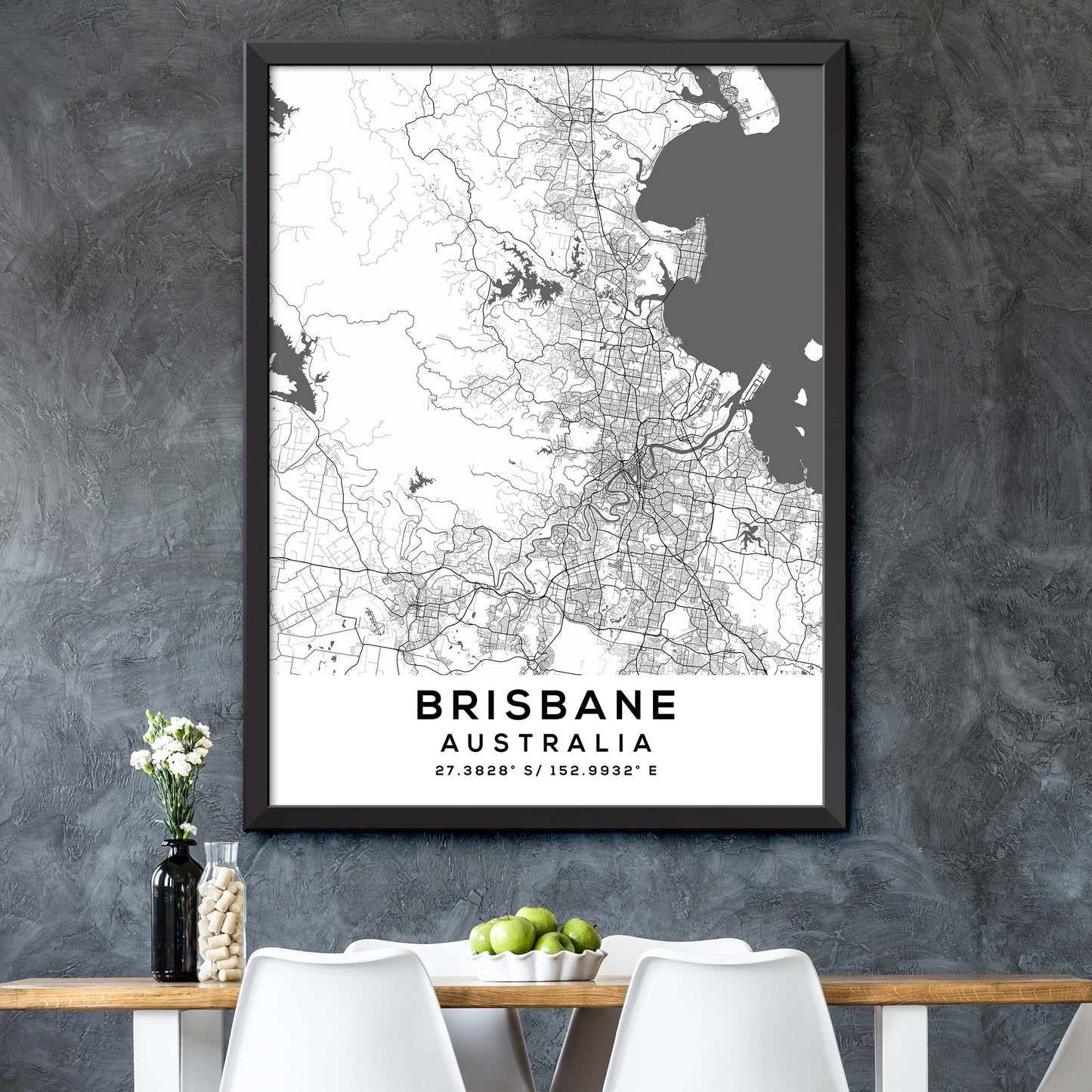 Brisbane, Australia Map Print