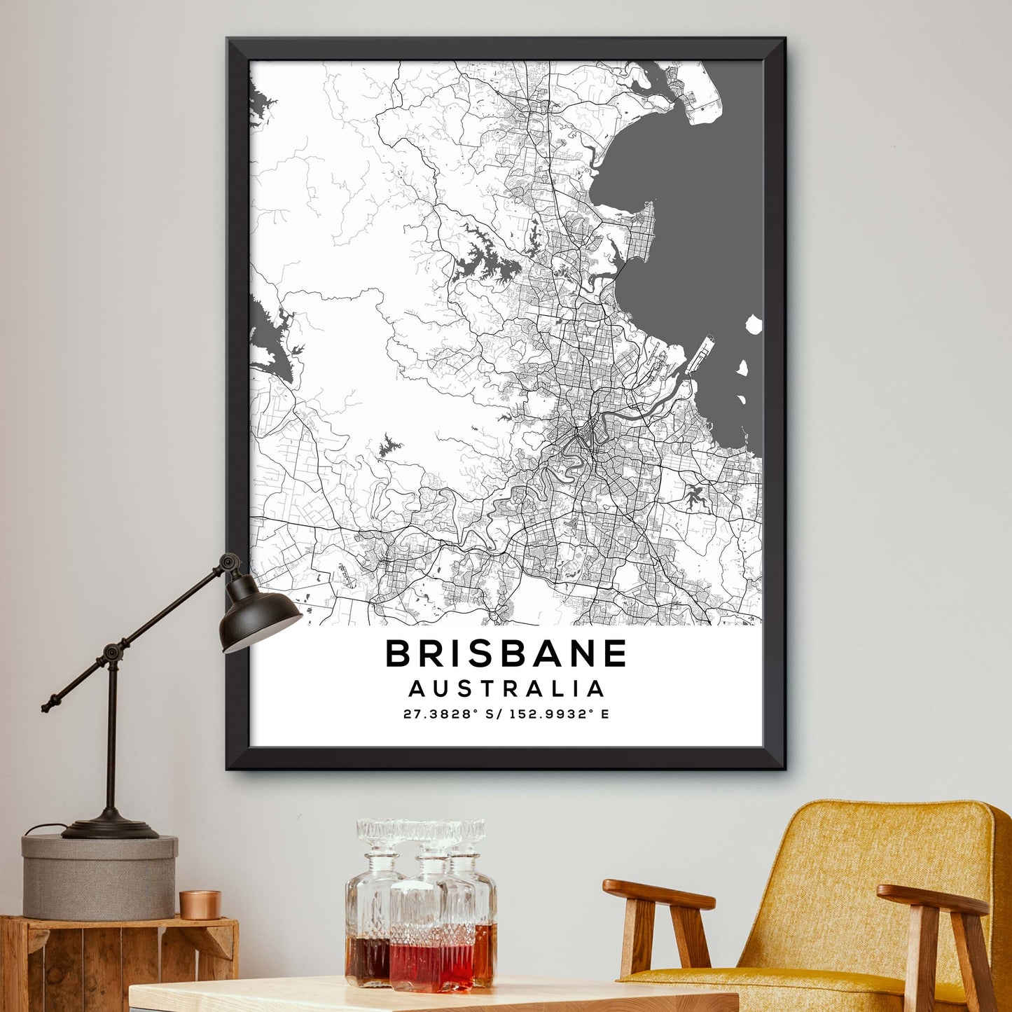 Brisbane, Australia Map Print