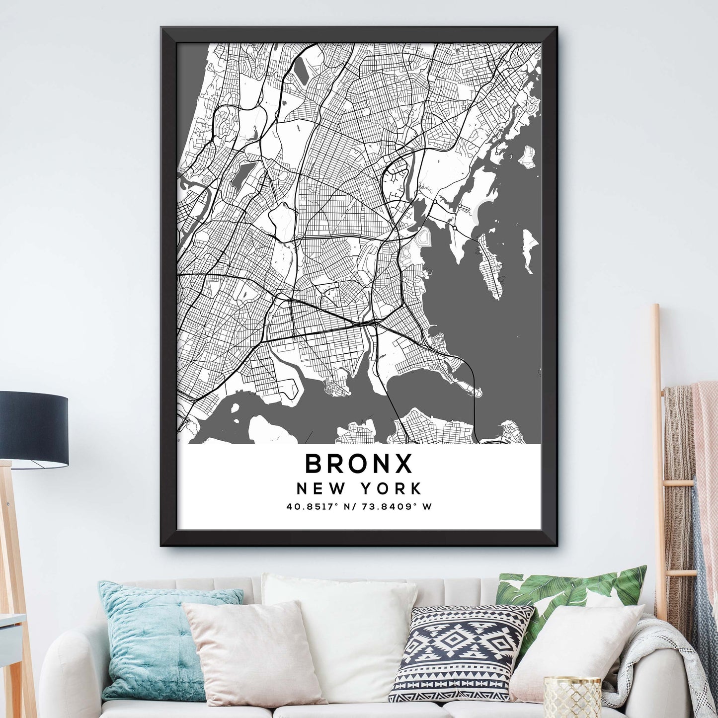 Bronx, New-York Map Print