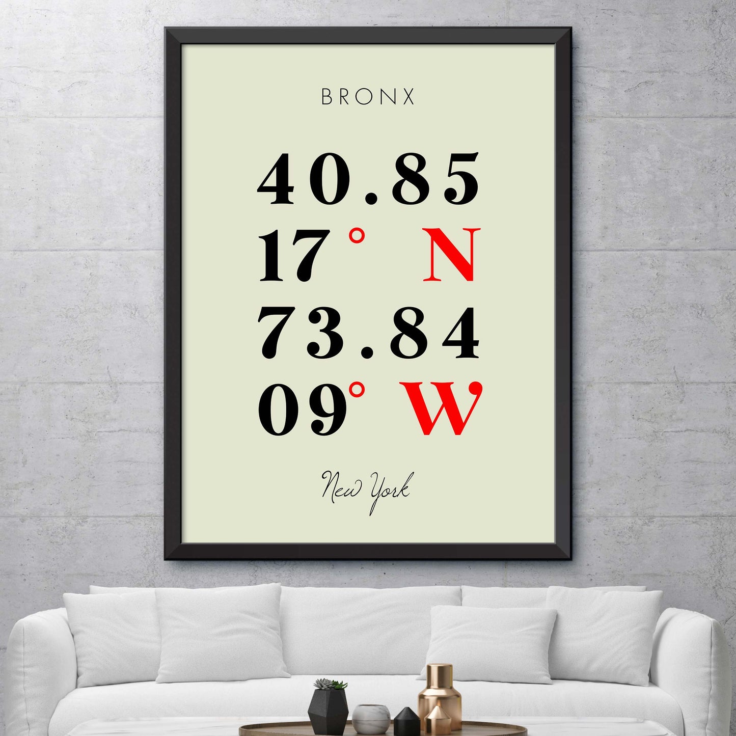 Bronx Coordinate Map
