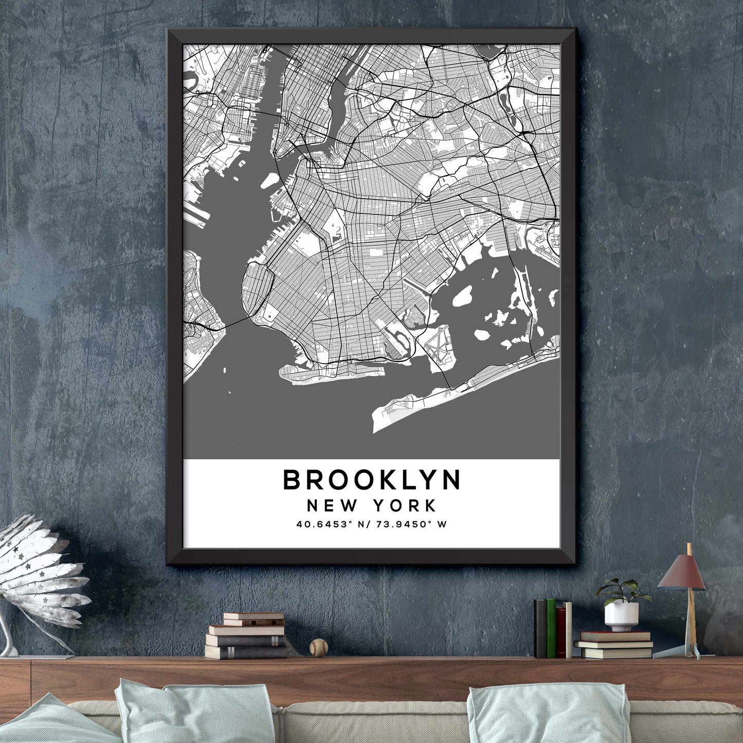 Brooklyn, New York Map Print