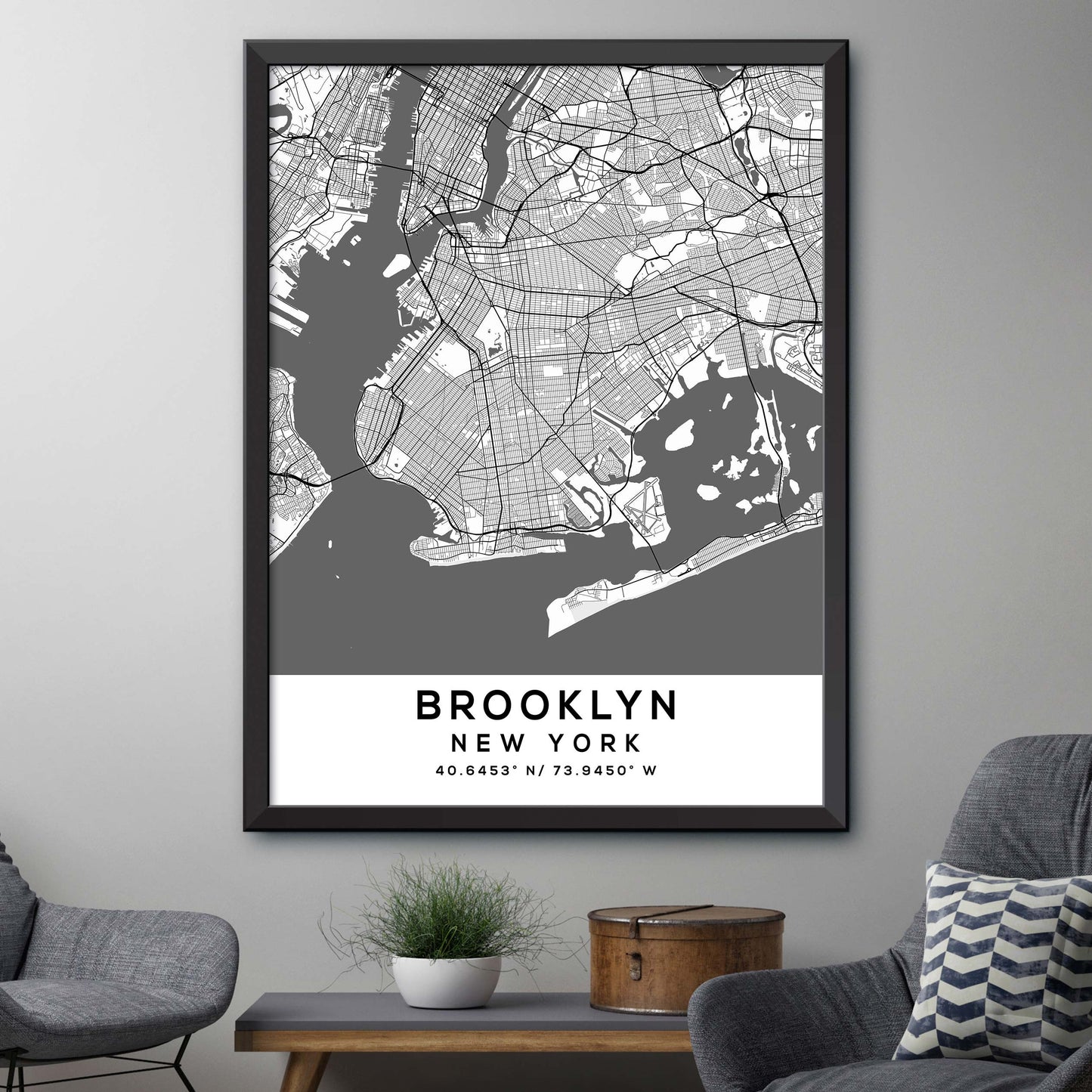 Brooklyn, New York Map Print