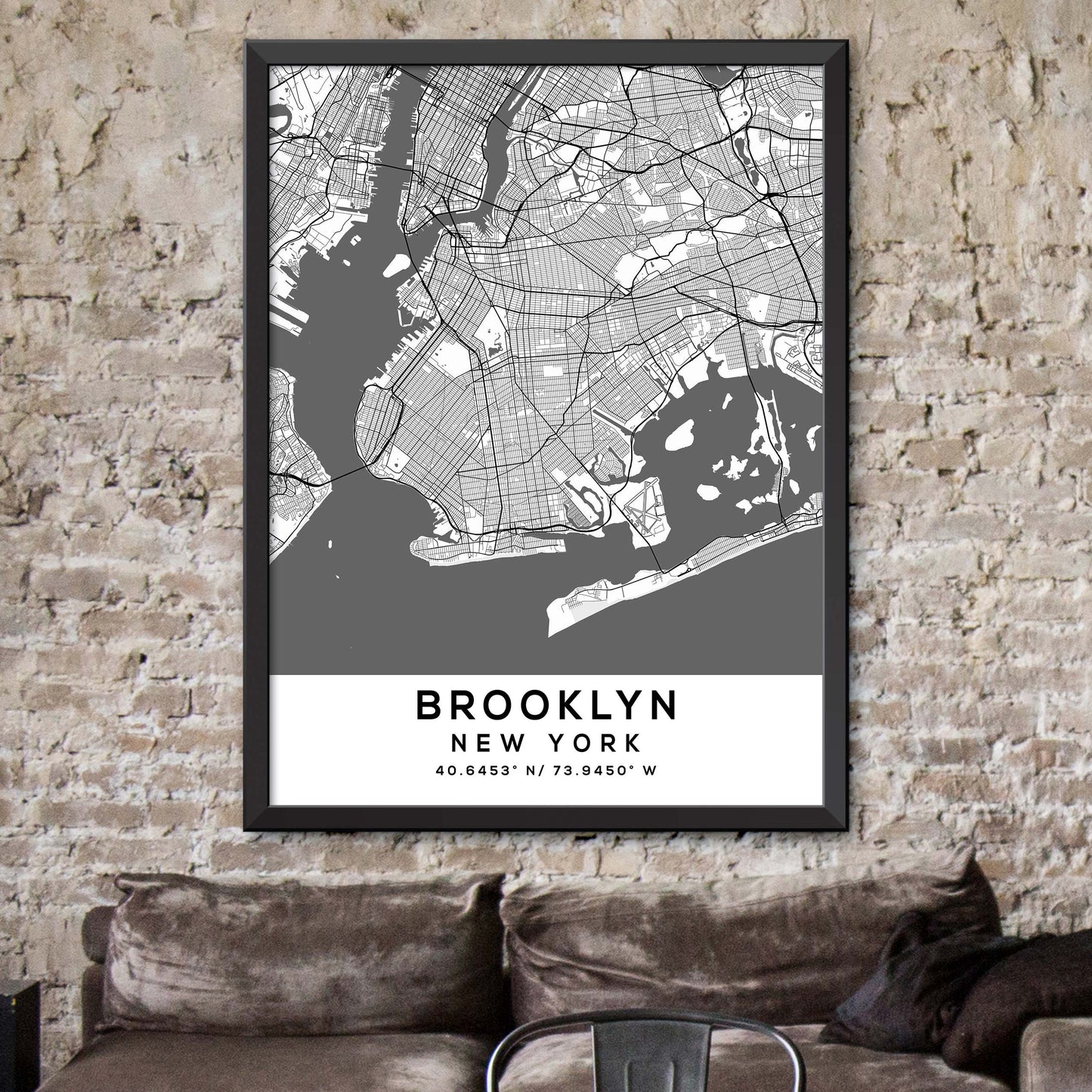 Brooklyn, New York Map Print