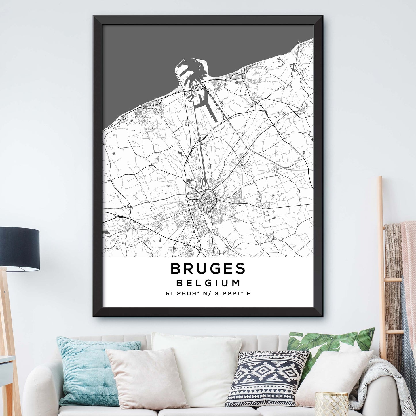 Bruges, Belgium Map Print