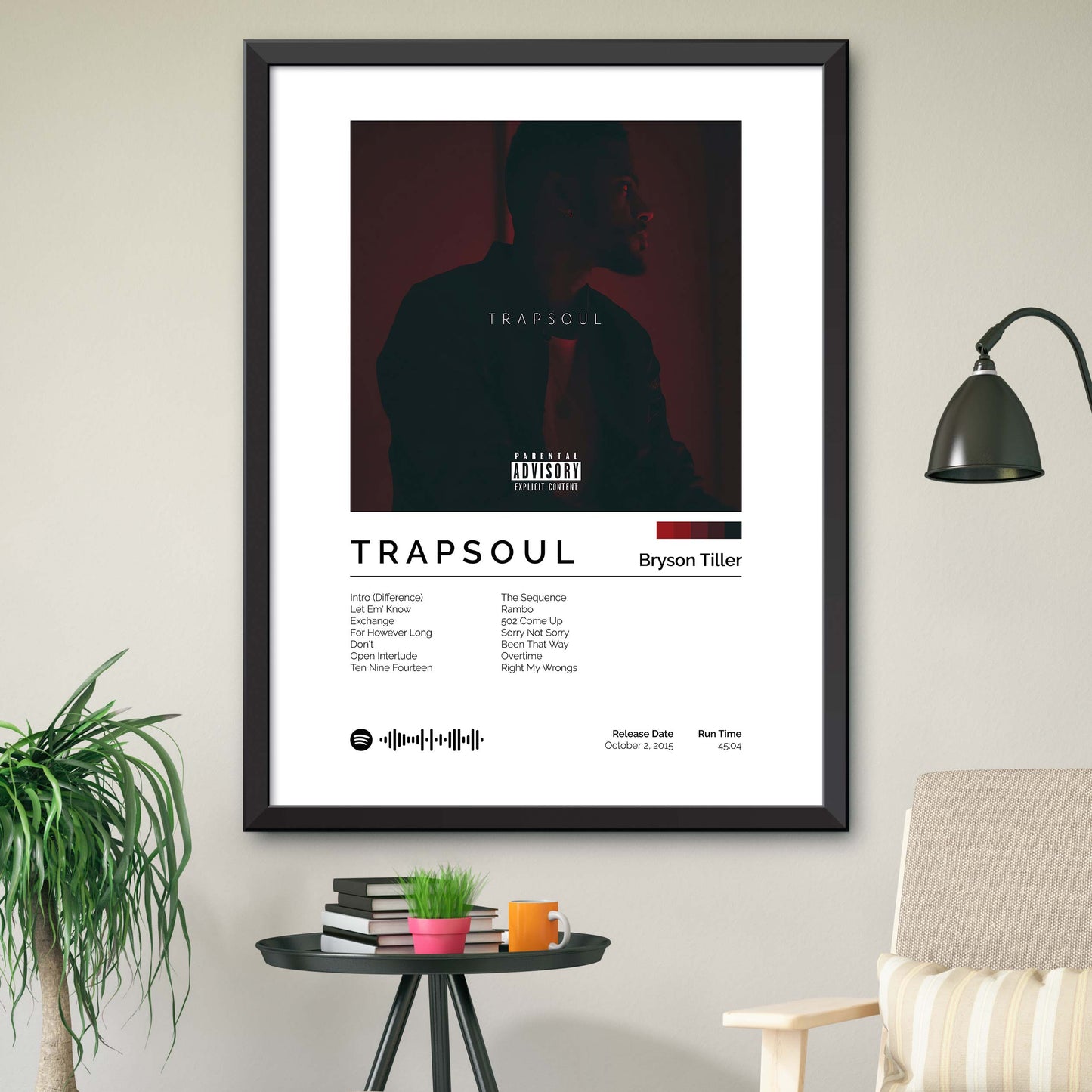 Bryson Tiller - Trapsoul Album Cover Print