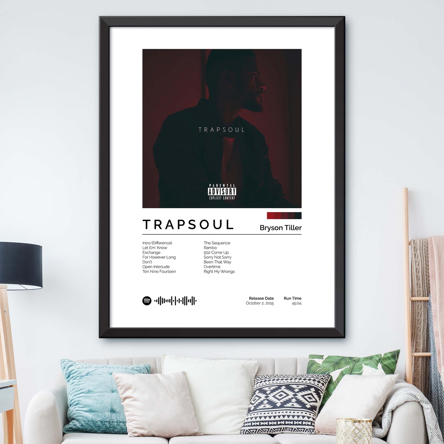 Bryson Tiller - Trapsoul Album Cover Print