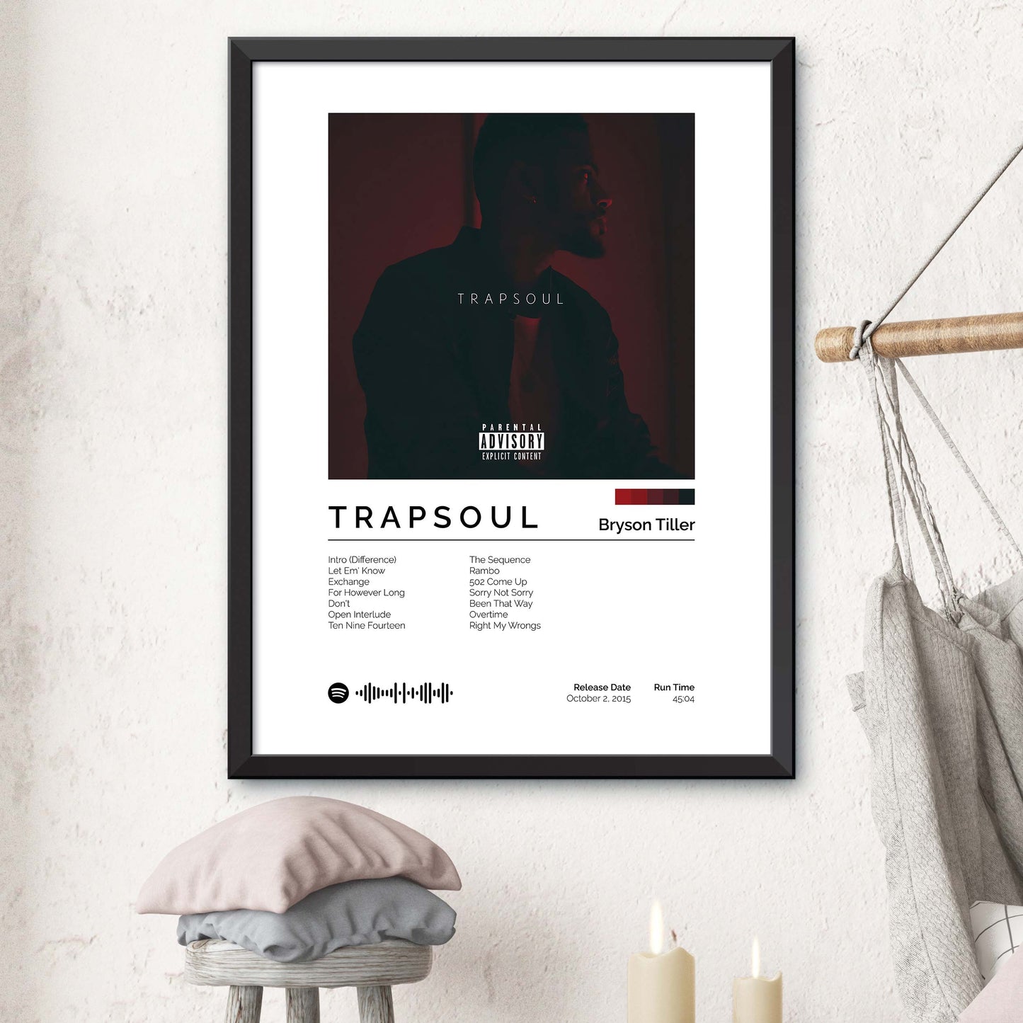 Bryson Tiller - Trapsoul Album Cover Print