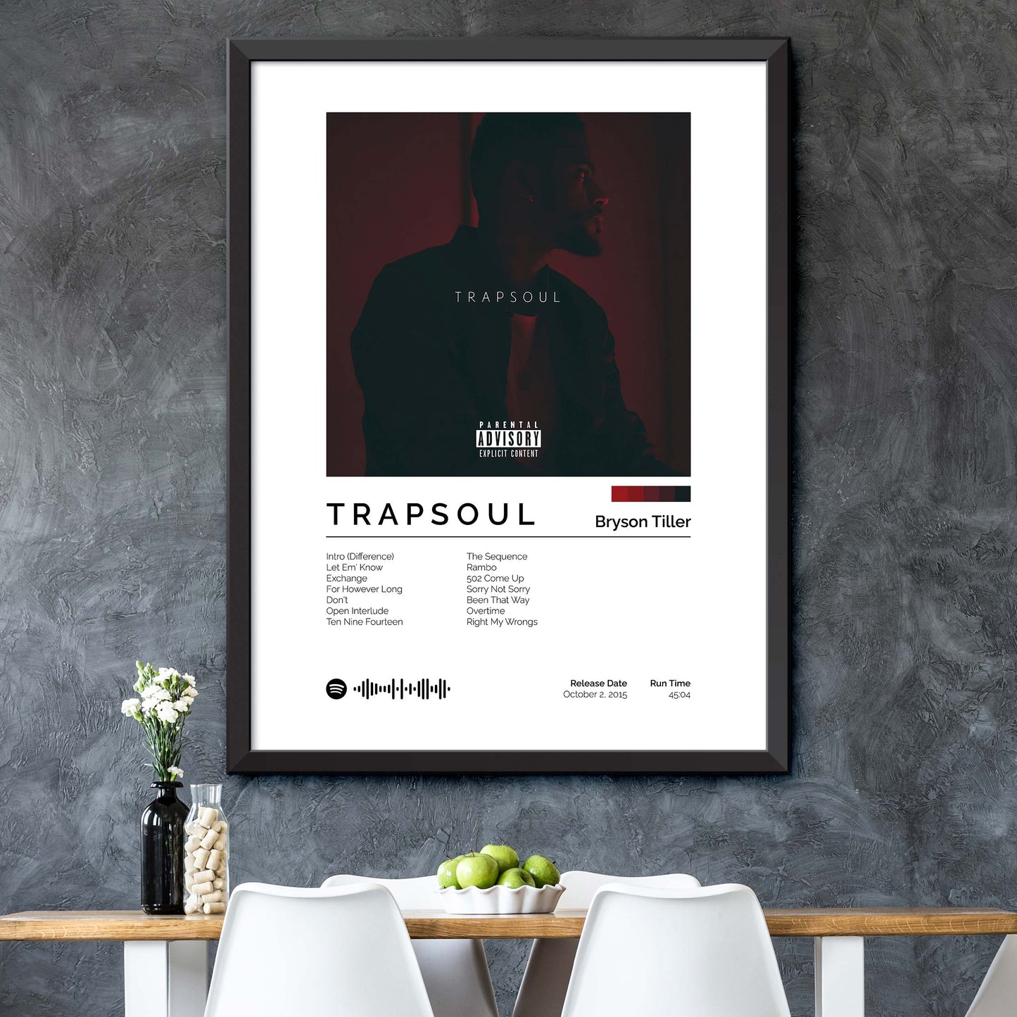 Bryson Tiller - Trapsoul Album Cover Print