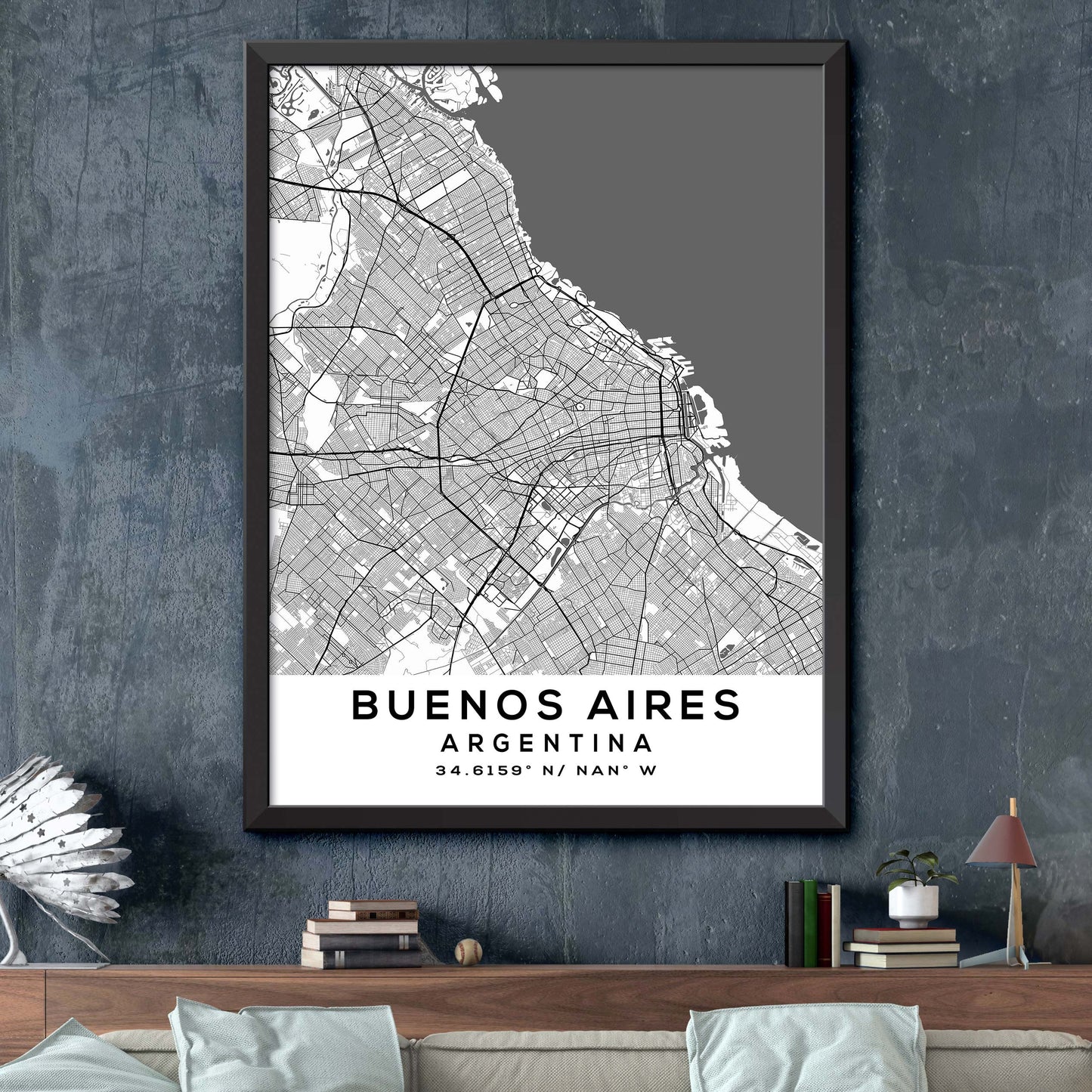 Buenos Aires, Argentina Map Print